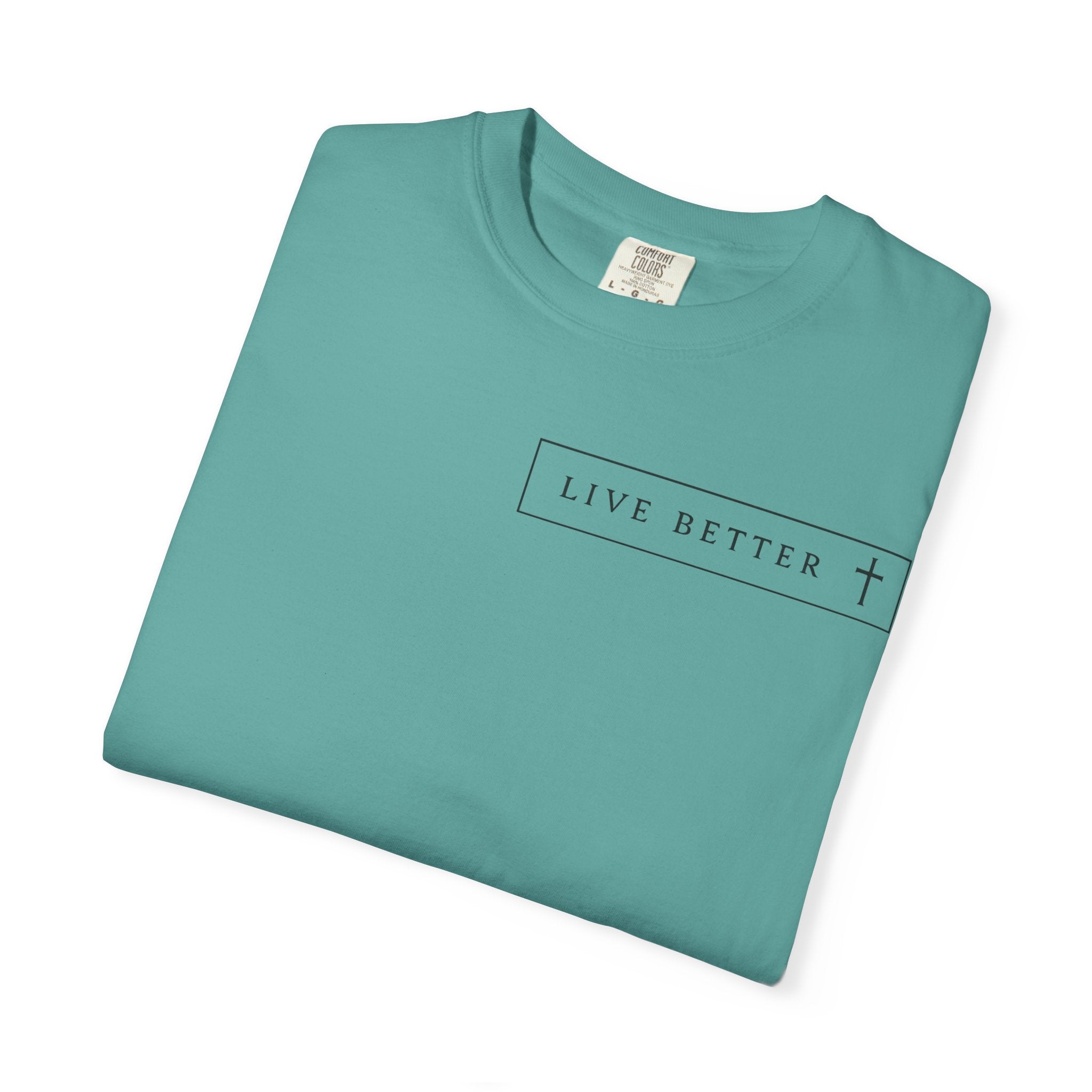 Camiseta de hombre, Vive la vida a tu manera, Letras negras,