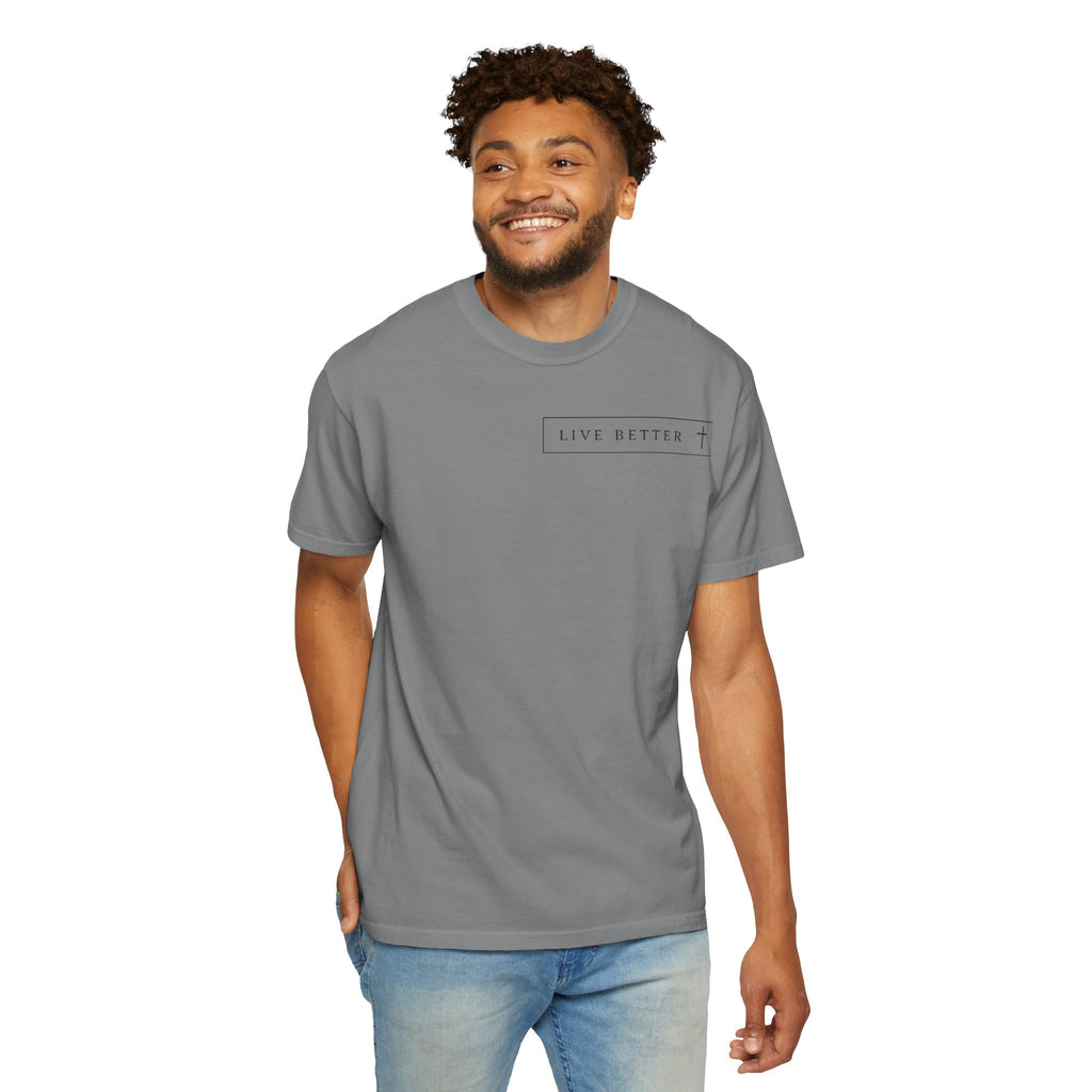 Camiseta de hombre, Vive la vida a tu manera, Letras negras,