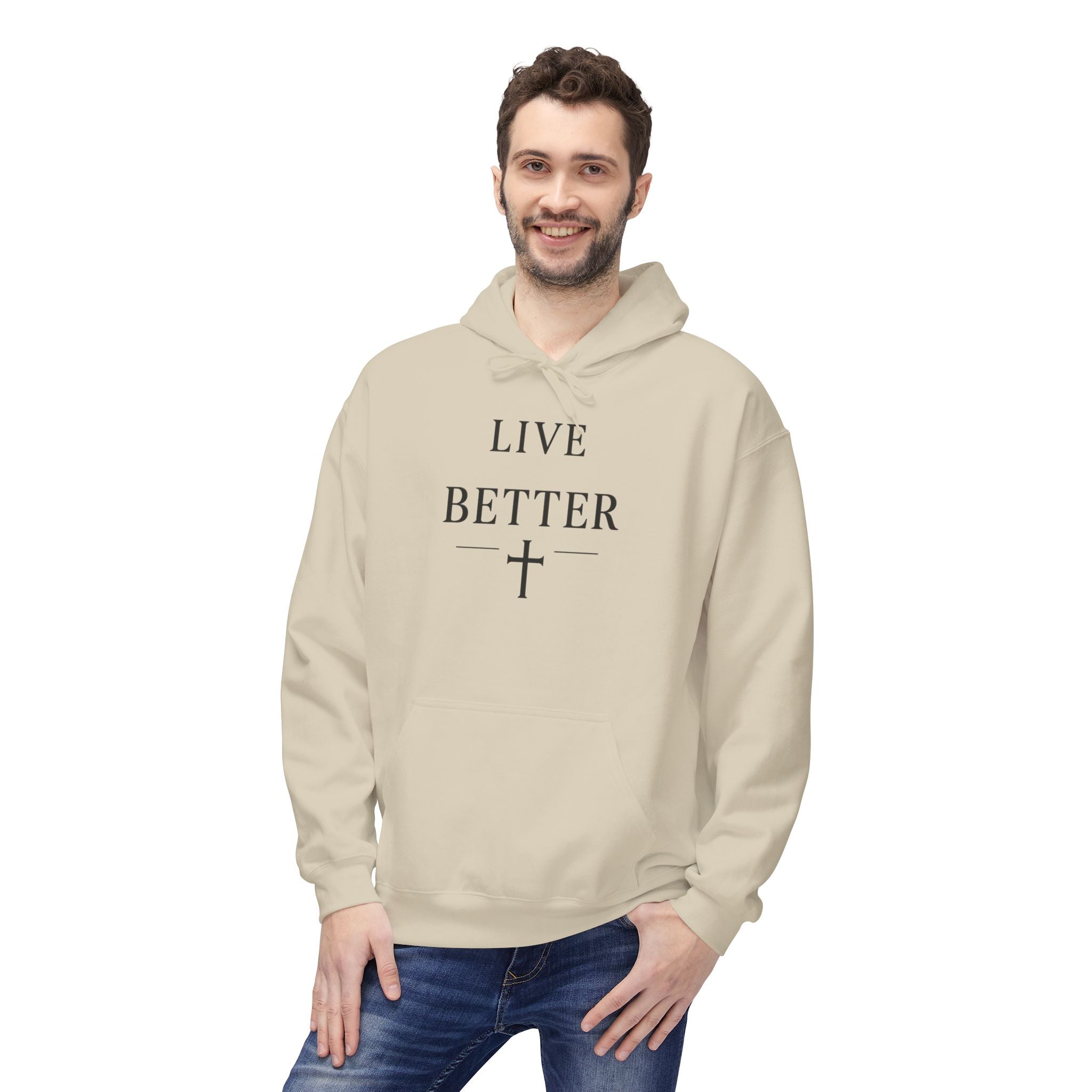 Men's Live Better Hoodie, — Inspirational ‘Live Life Your Way’ Pullover