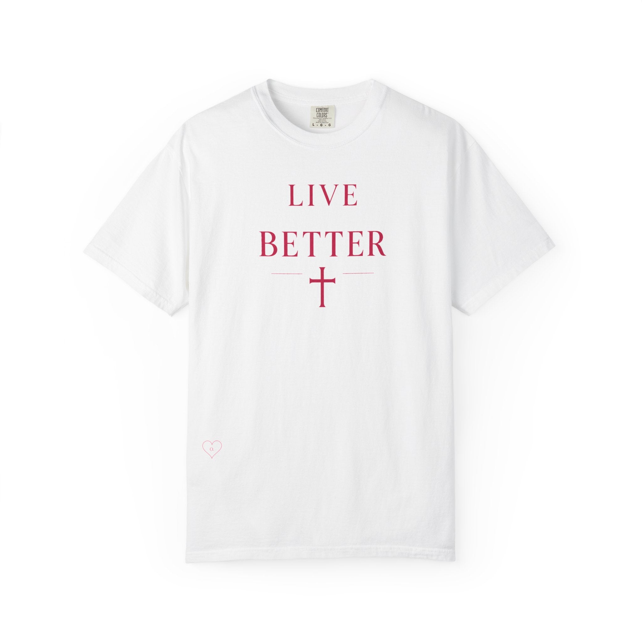 Camiseta "Live Better" para hombre - Camiseta inspiradora minimalista con cruz