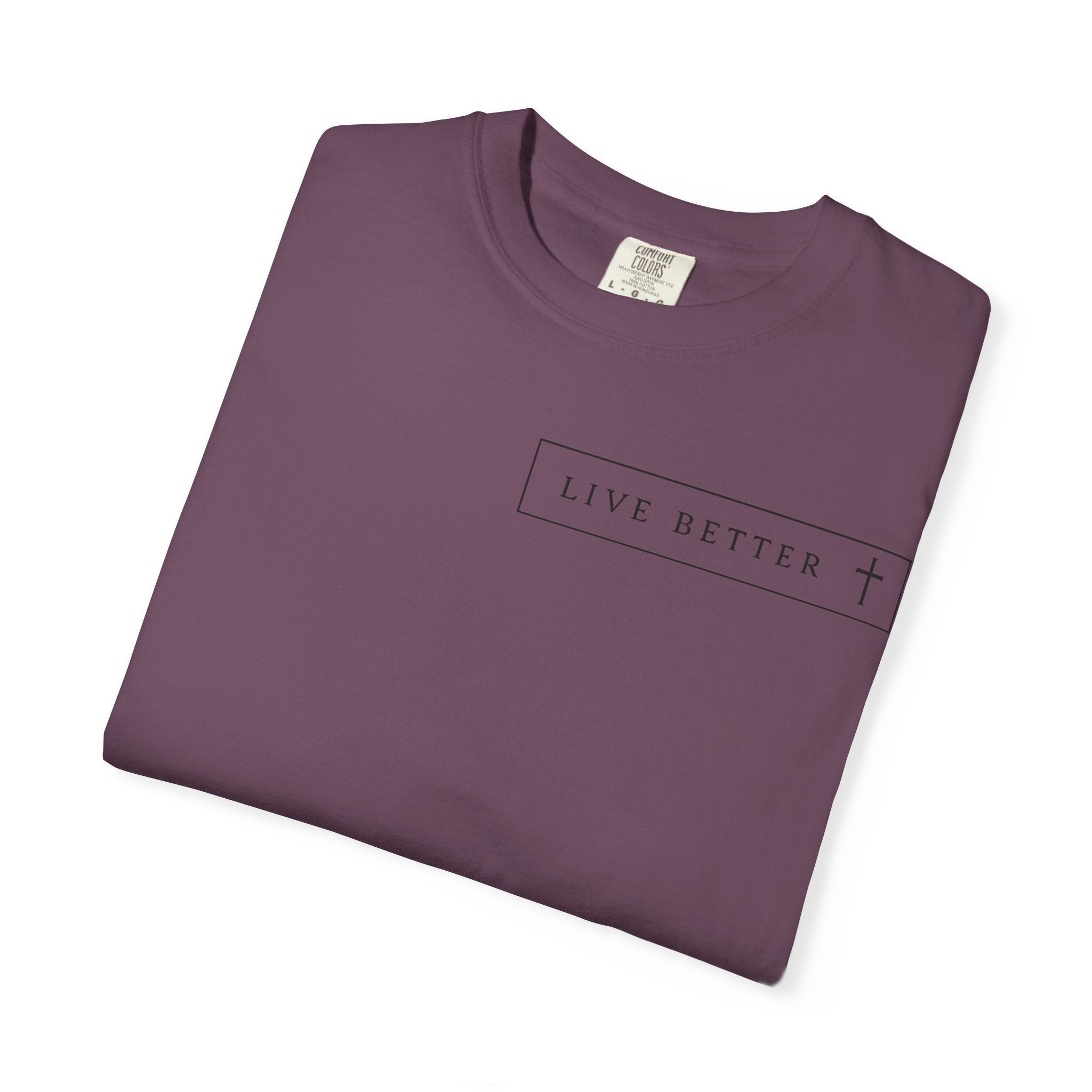 Camiseta de hombre, Vive la vida a tu manera, Letras negras,