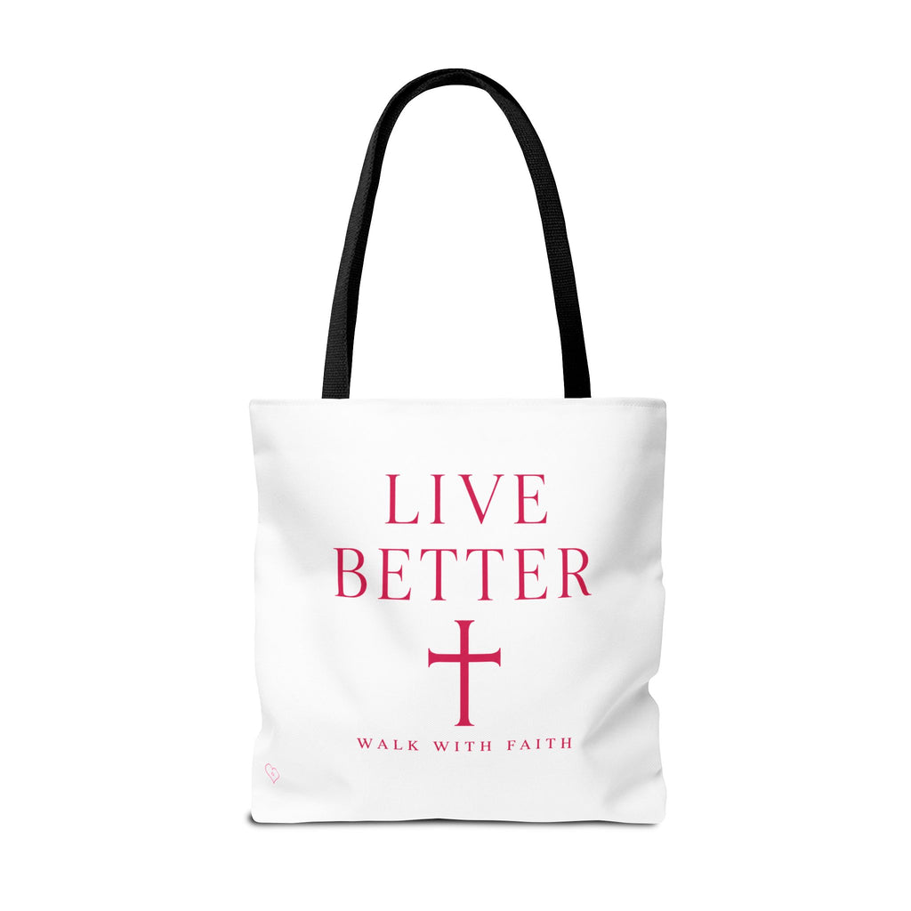 Bolso cruzado Live Better - Tote cristiano inspirador "Camina con fe"