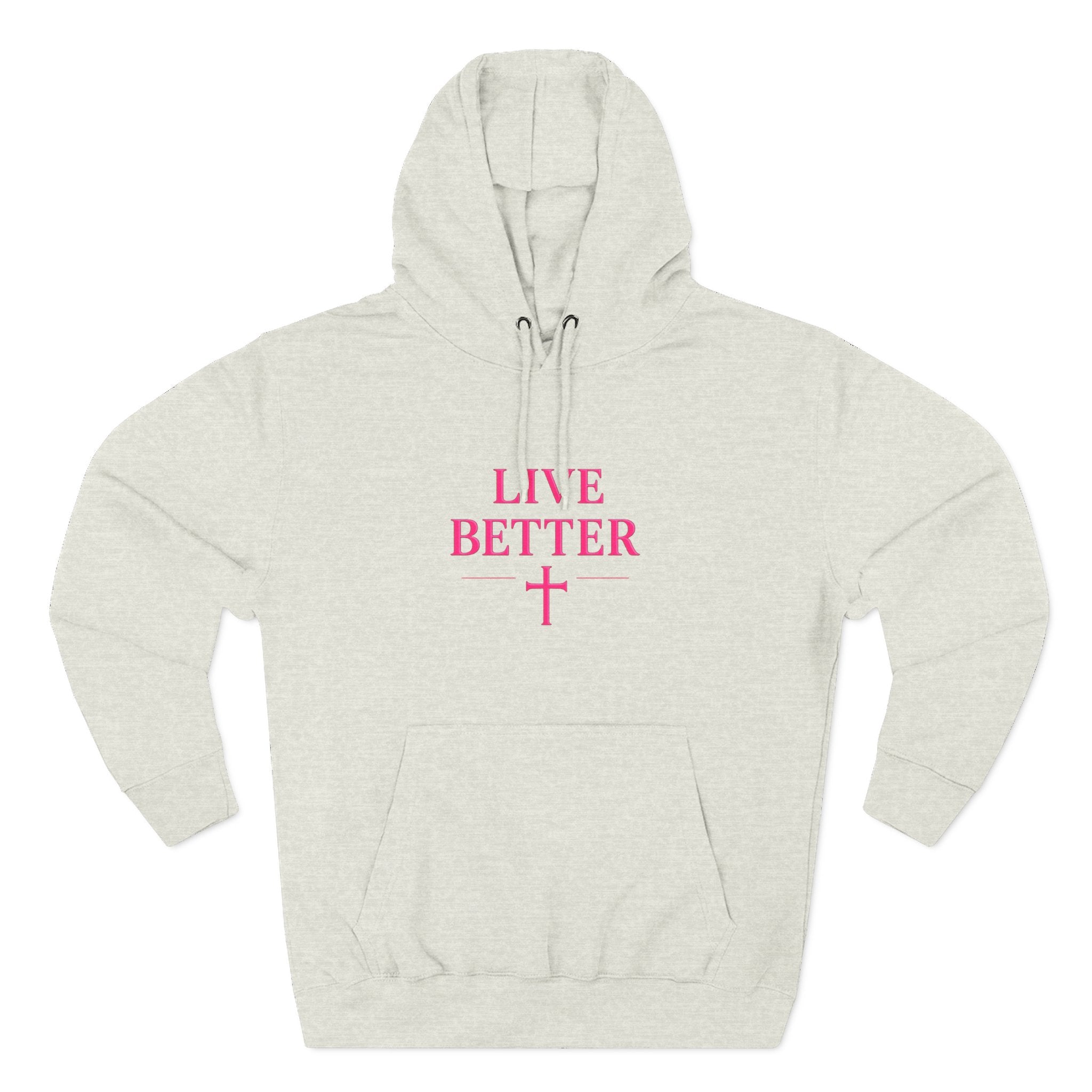 Women's Live Better, "Walk with Faith," Cross Hoodie — Faith-Inspired Inspirational Pullover