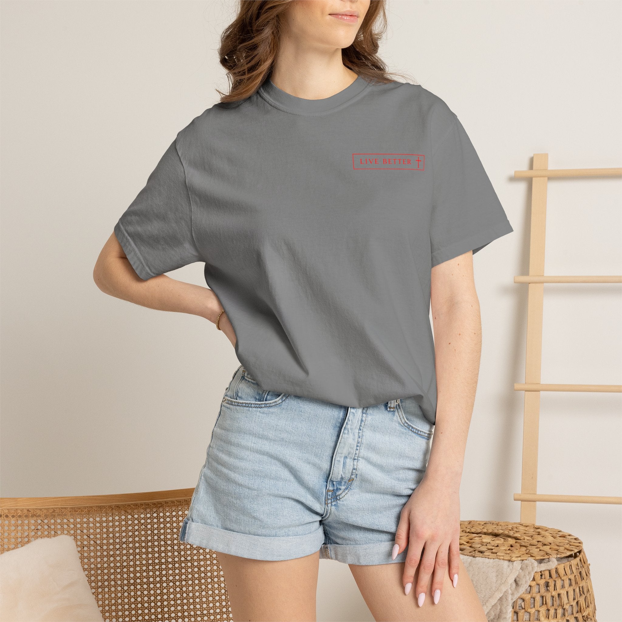 Vive la vida a tu manera, Letras rojas, Camiseta de hombre