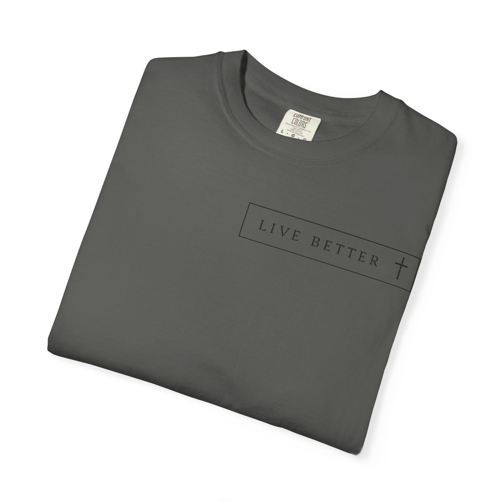 Camiseta de hombre, Vive la vida a tu manera, Letras negras,