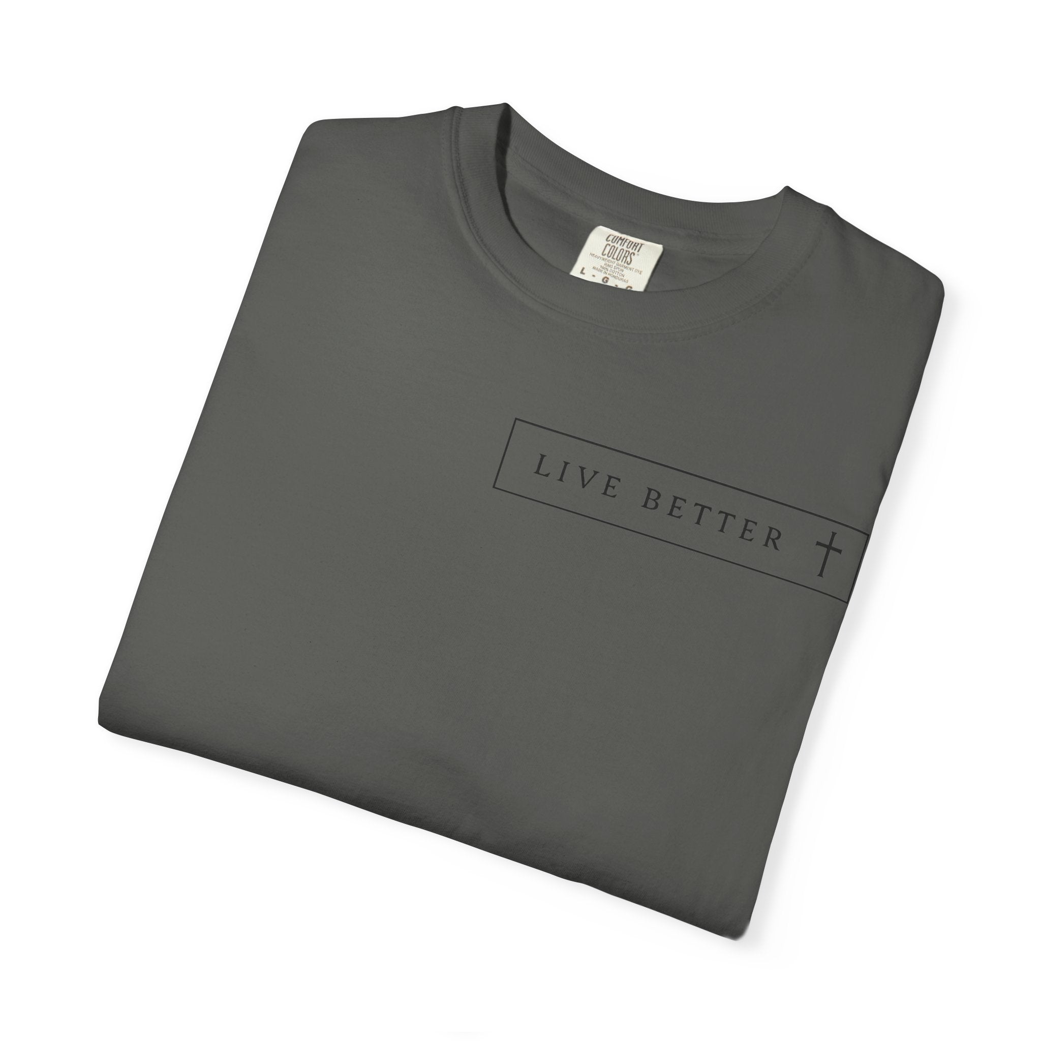 Camiseta de hombre, Vive la vida a tu manera, Letras negras,