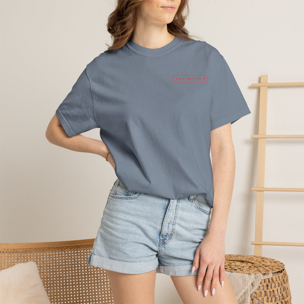 Vive la vida a tu manera, Letras rojas, Camiseta de hombre