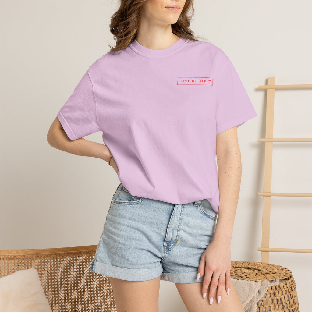 Vive la vida a tu manera, Letras rojas, Camiseta de hombre