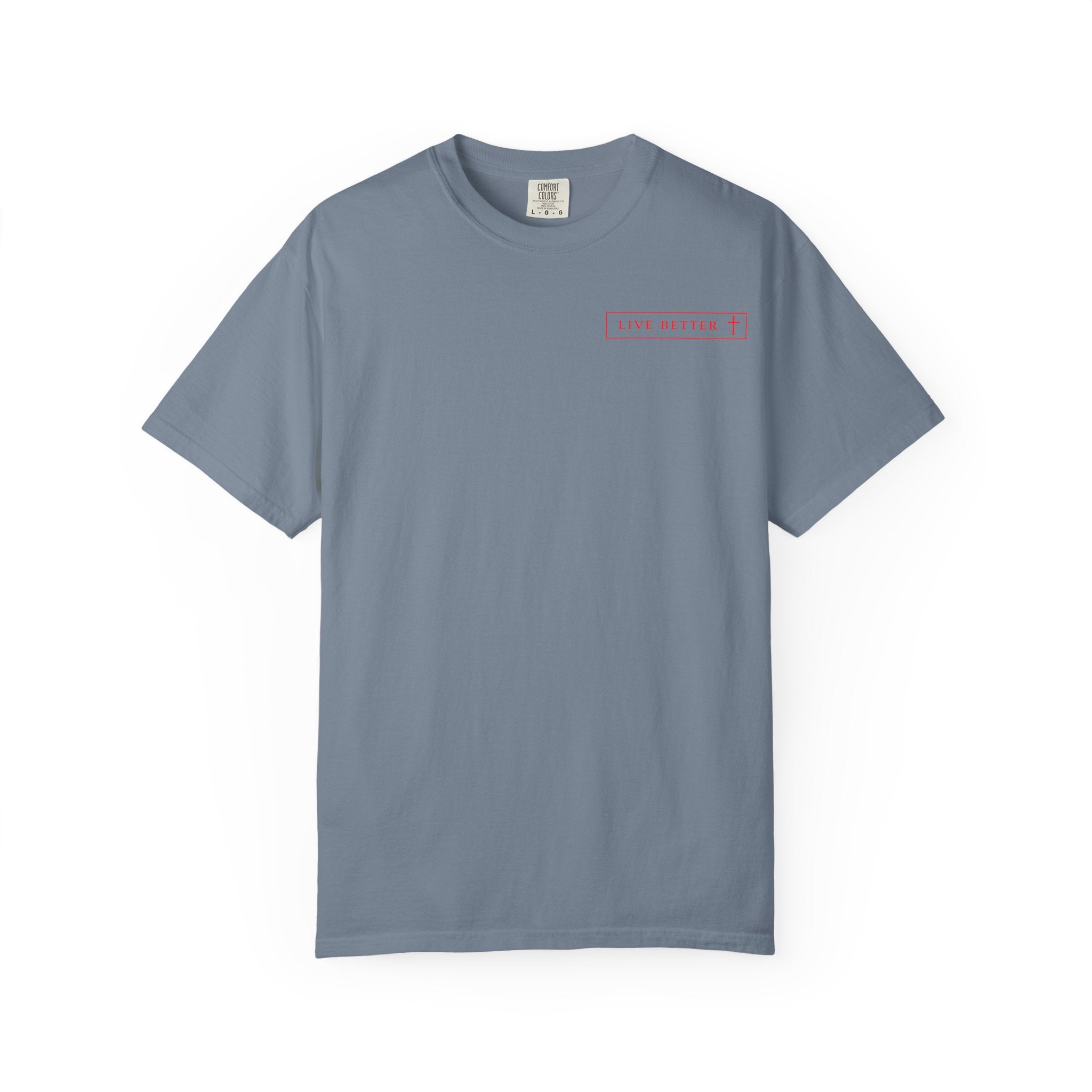 Vive la vida a tu manera, Letras rojas, Camiseta de hombre
