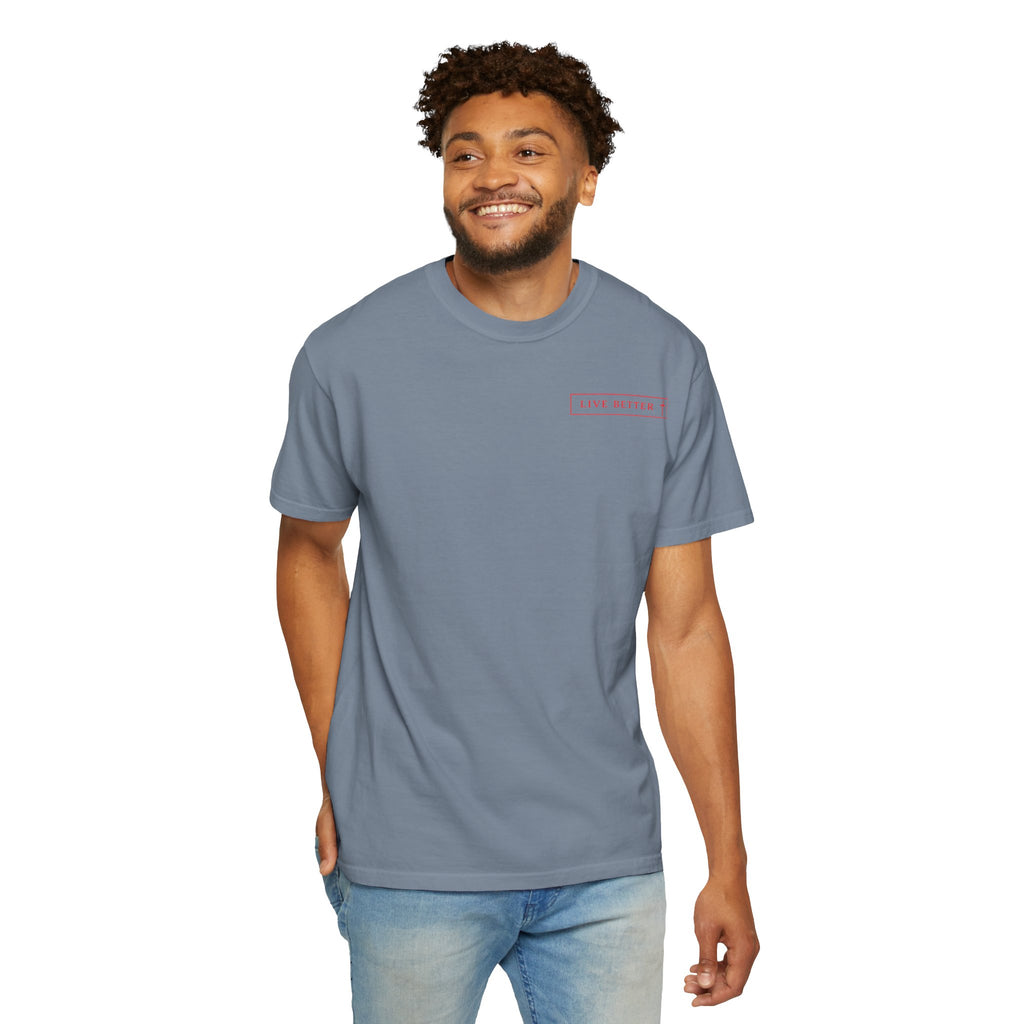 Vive la vida a tu manera, Letras rojas, Camiseta de hombre