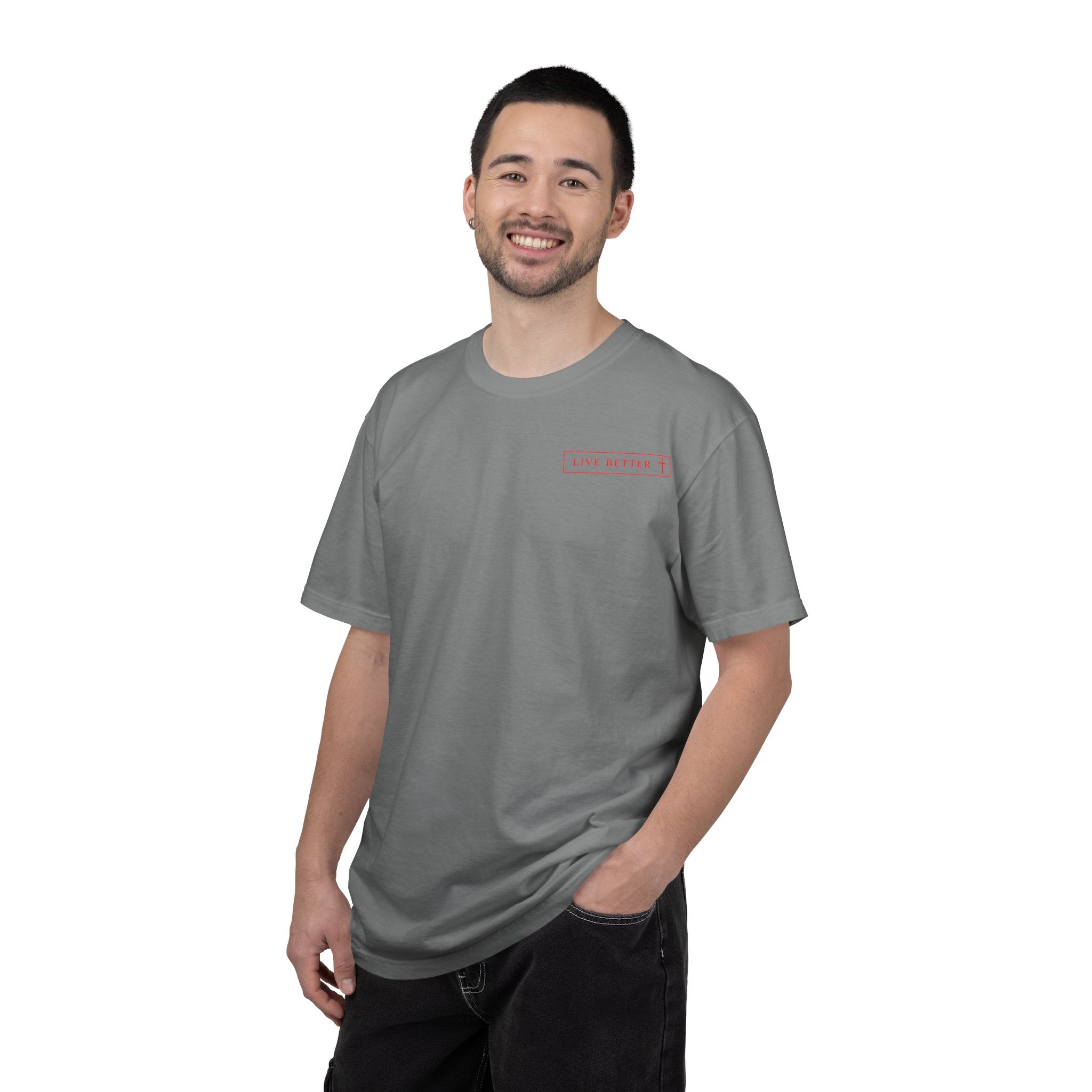 Vive la vida a tu manera, Letras rojas, Camiseta de hombre