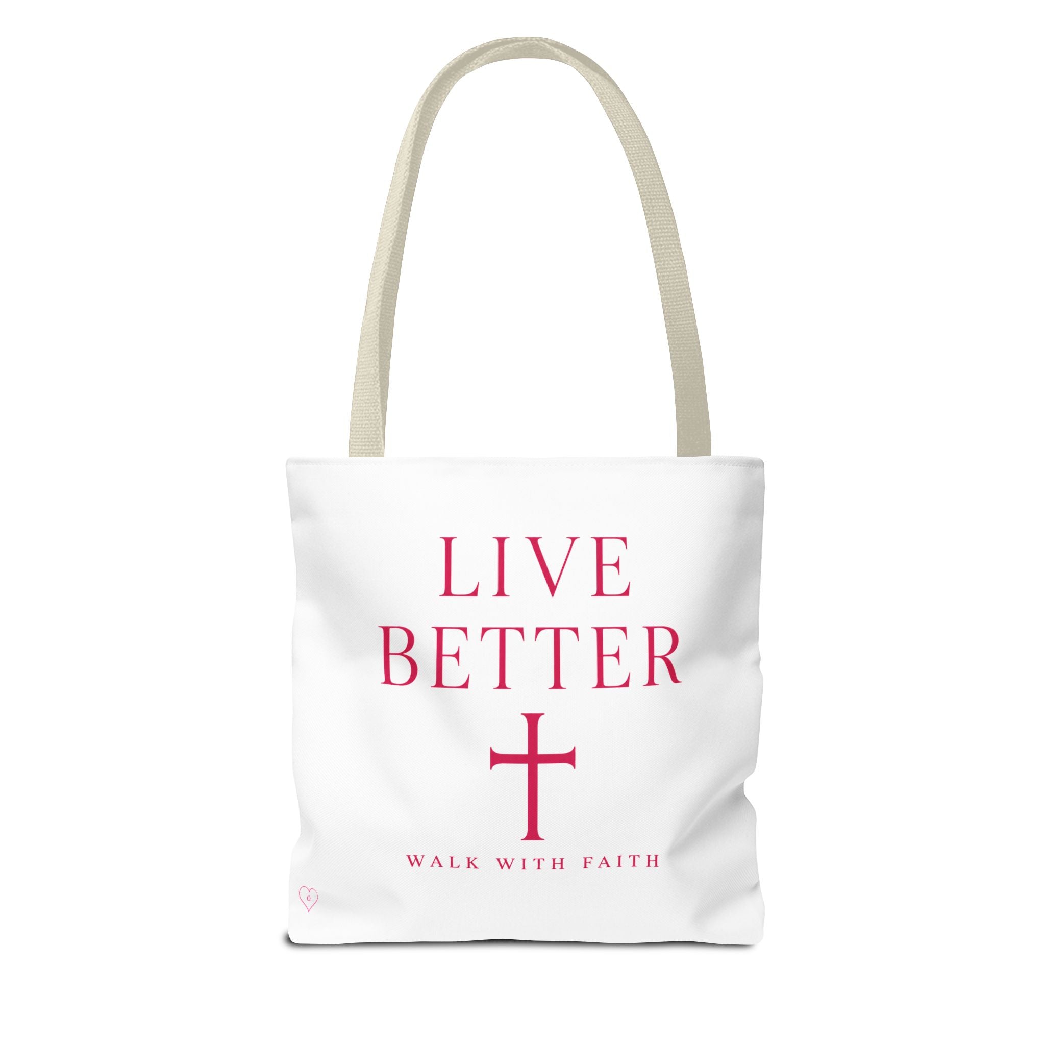 Bolso cruzado Live Better - Tote cristiano inspirador "Camina con fe"