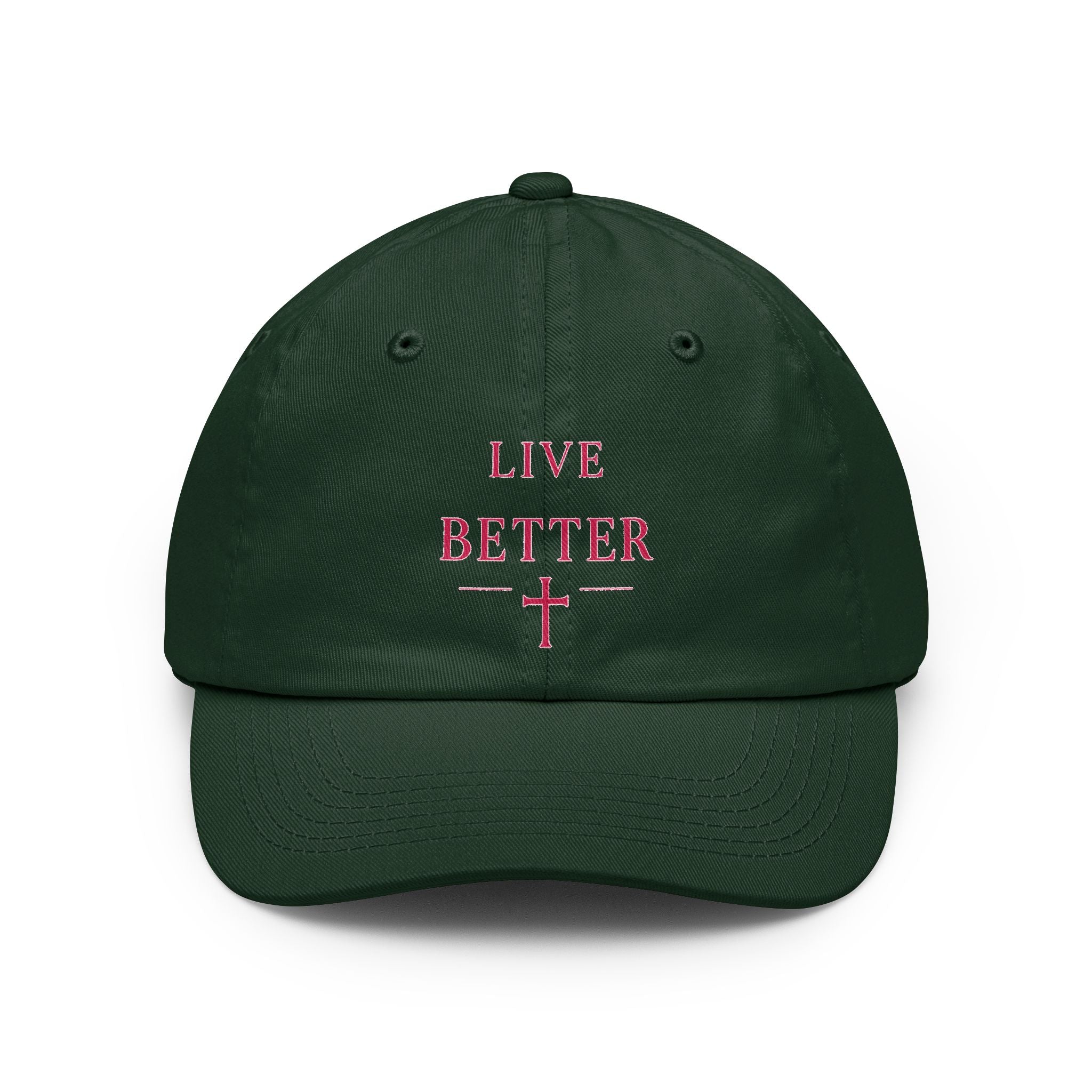 Live Better Cross Dad Hat — Faith Inspired Baseball Cap