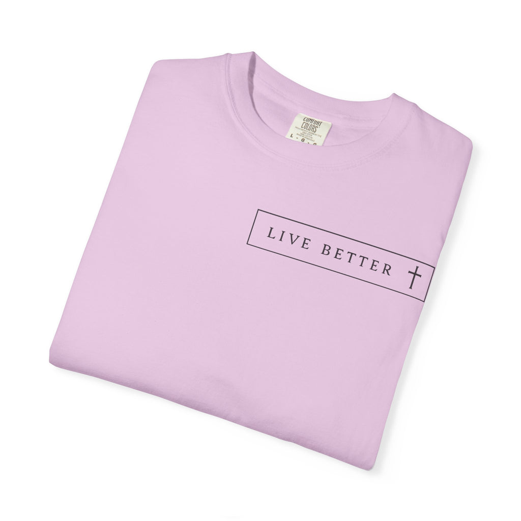 Camiseta de hombre, Vive la vida a tu manera, Letras negras,