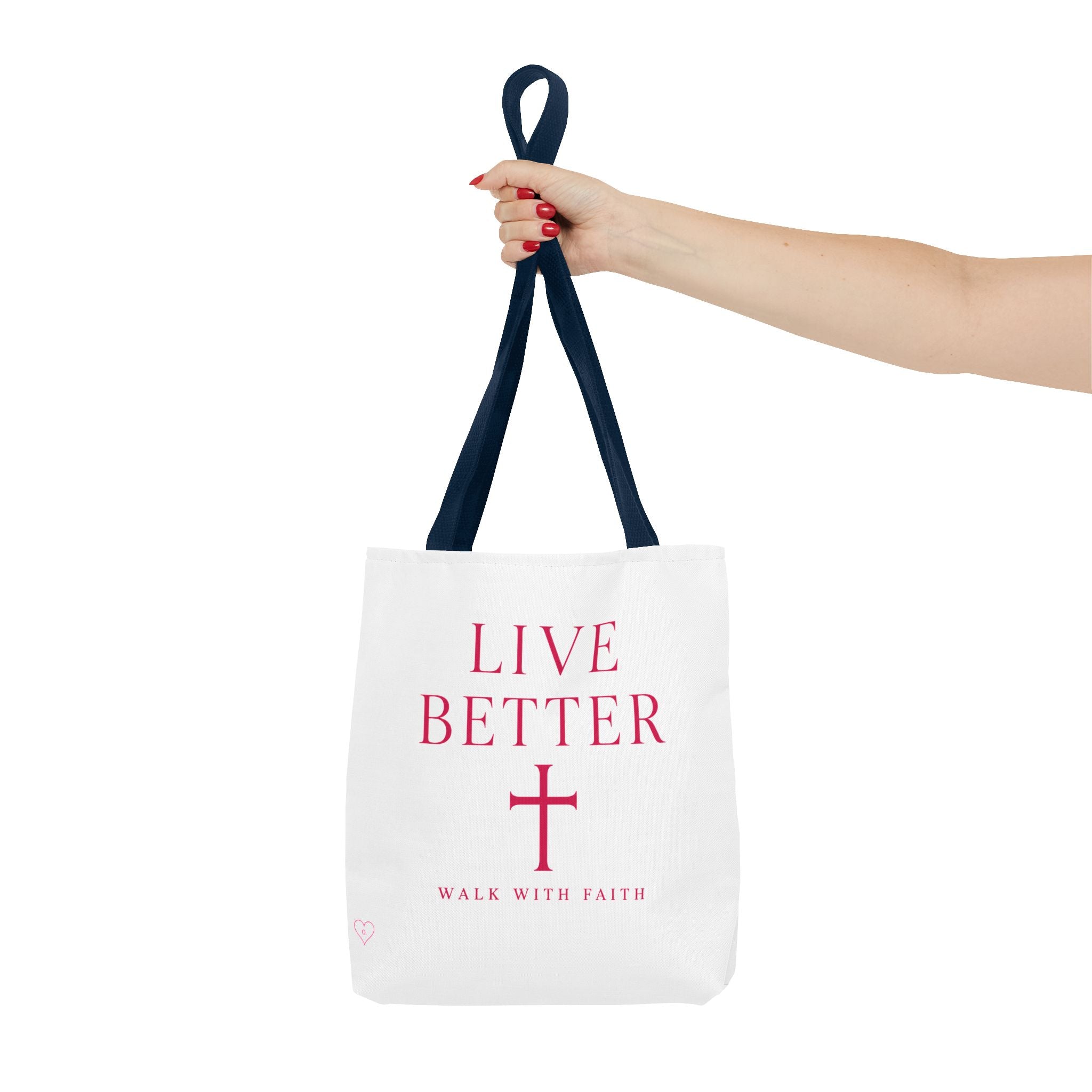 Bolso cruzado Live Better - Tote cristiano inspirador "Camina con fe"