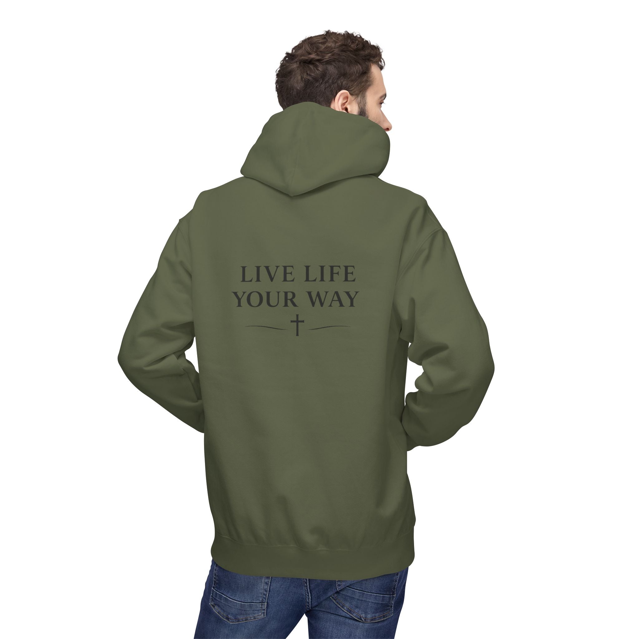 Men's Live Better Hoodie, — Inspirational ‘Live Life Your Way’ Pullover