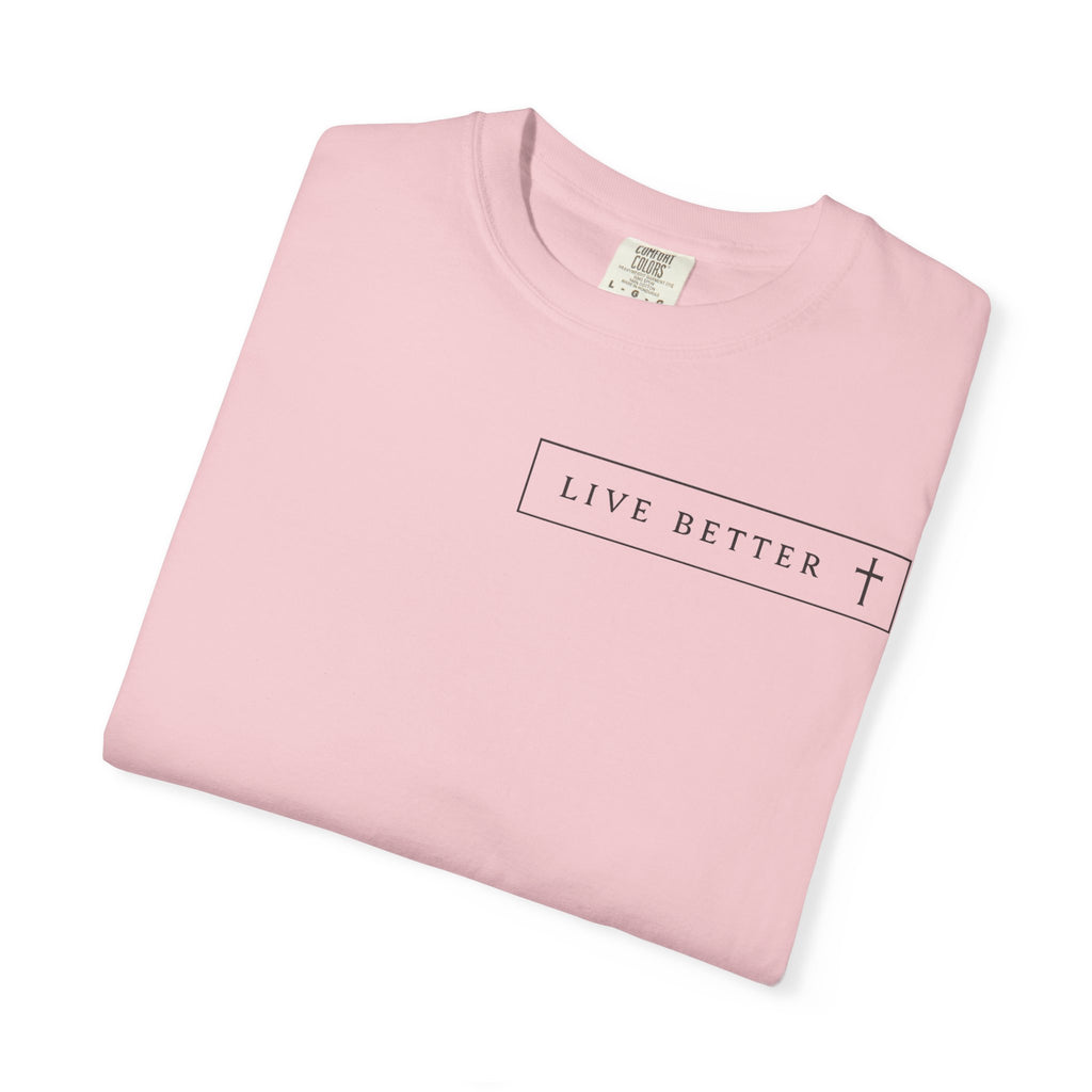 Camiseta de hombre, Vive la vida a tu manera, Letras negras,
