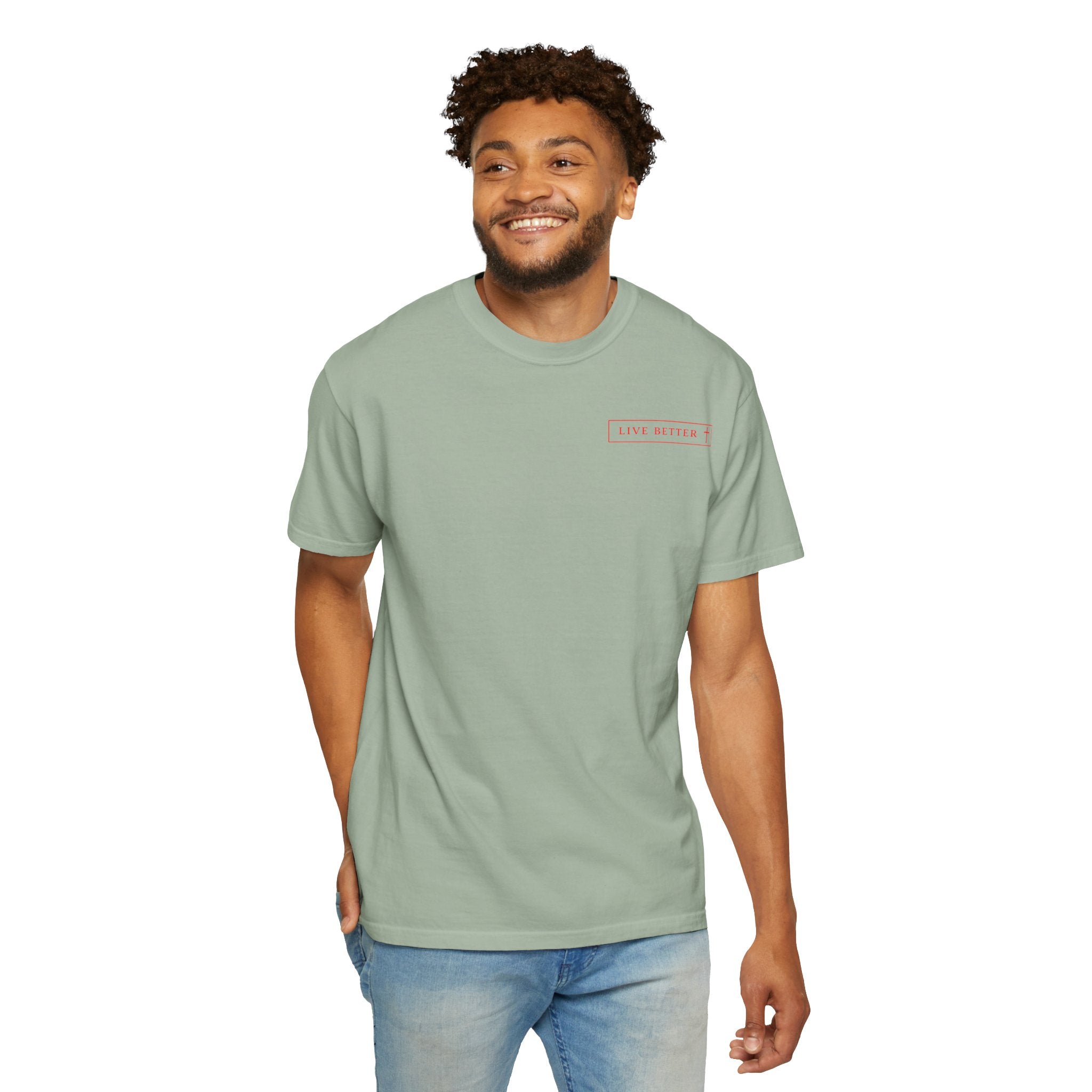 Vive la vida a tu manera, Letras rojas, Camiseta de hombre