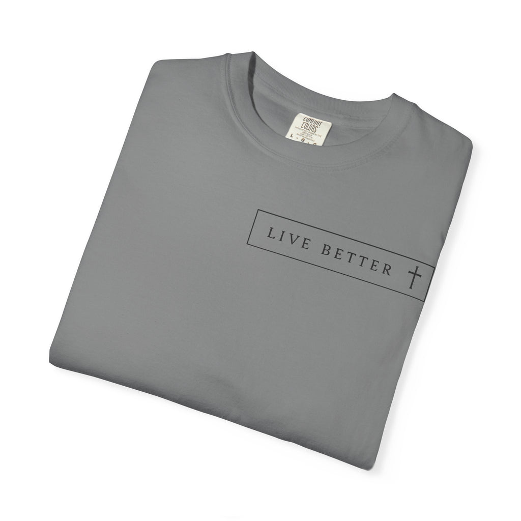 Camiseta de hombre, Vive la vida a tu manera, Letras negras,