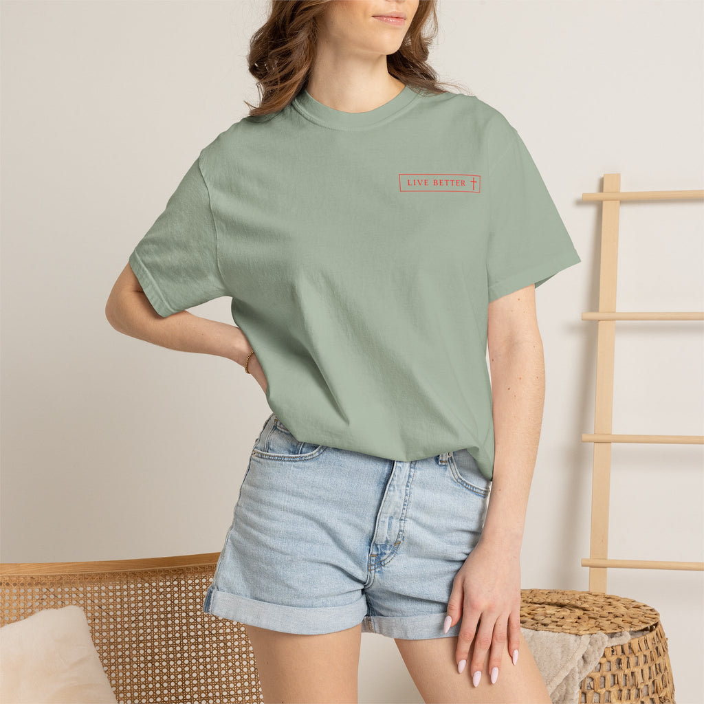 Vive la vida a tu manera, Letras rojas, Camiseta de hombre