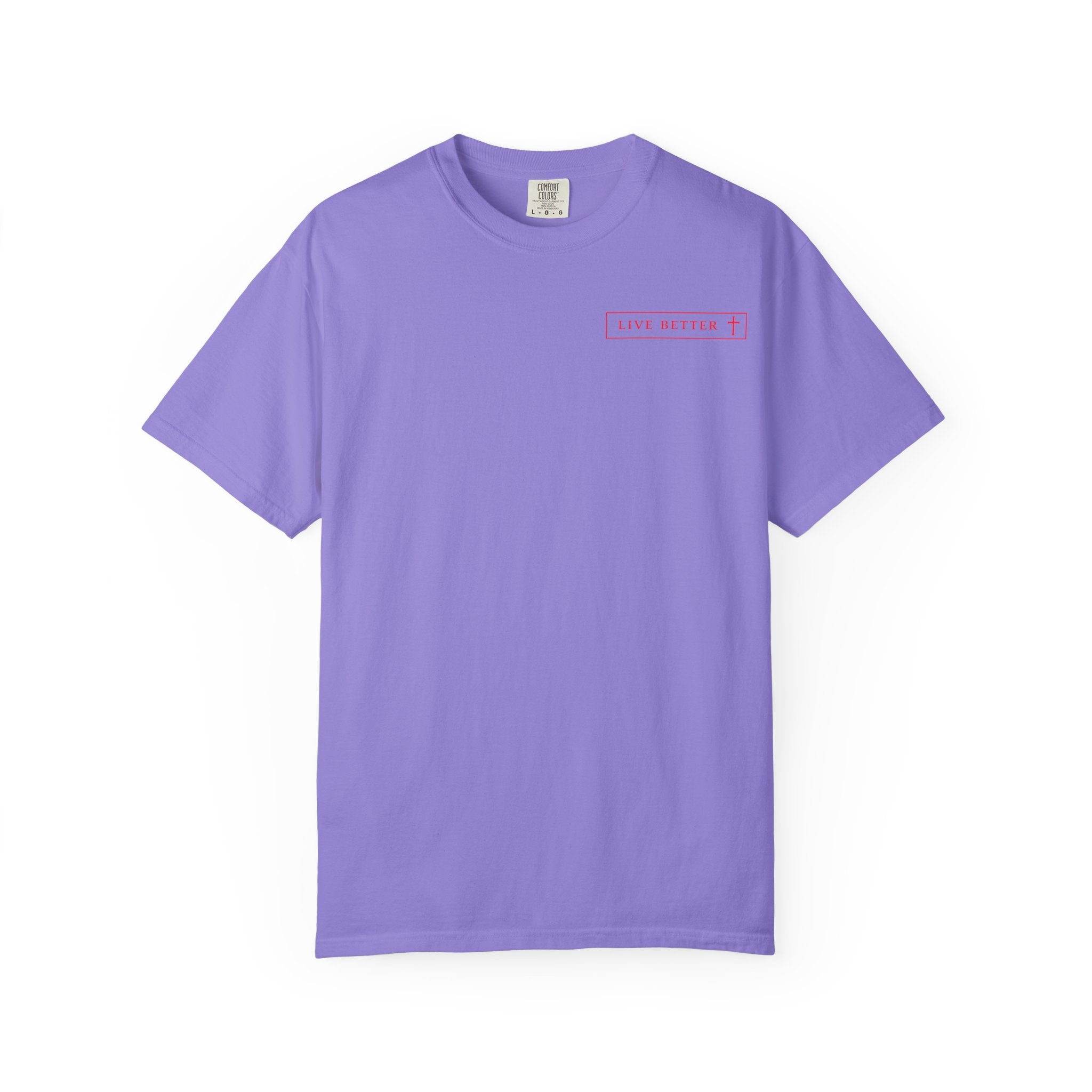 Vive la vida a tu manera, Letras rojas, Camiseta de hombre
