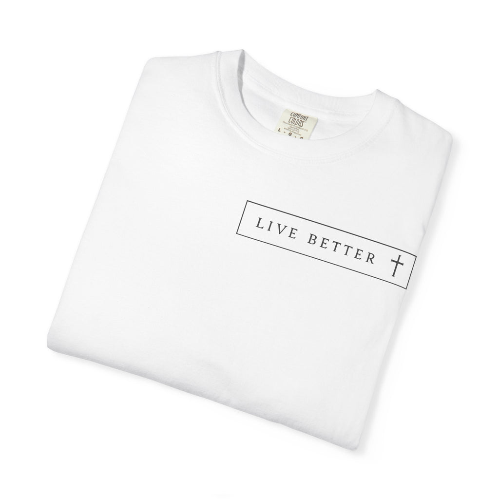 Camiseta de hombre, Vive la vida a tu manera, Letras negras,