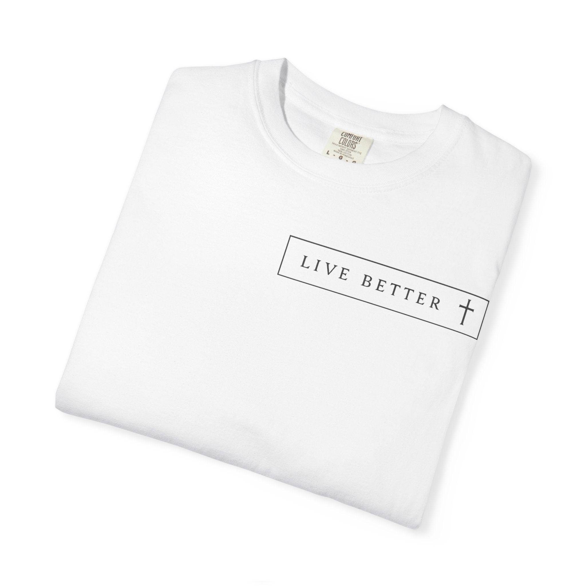 Camiseta de hombre, Vive la vida a tu manera, Letras negras,