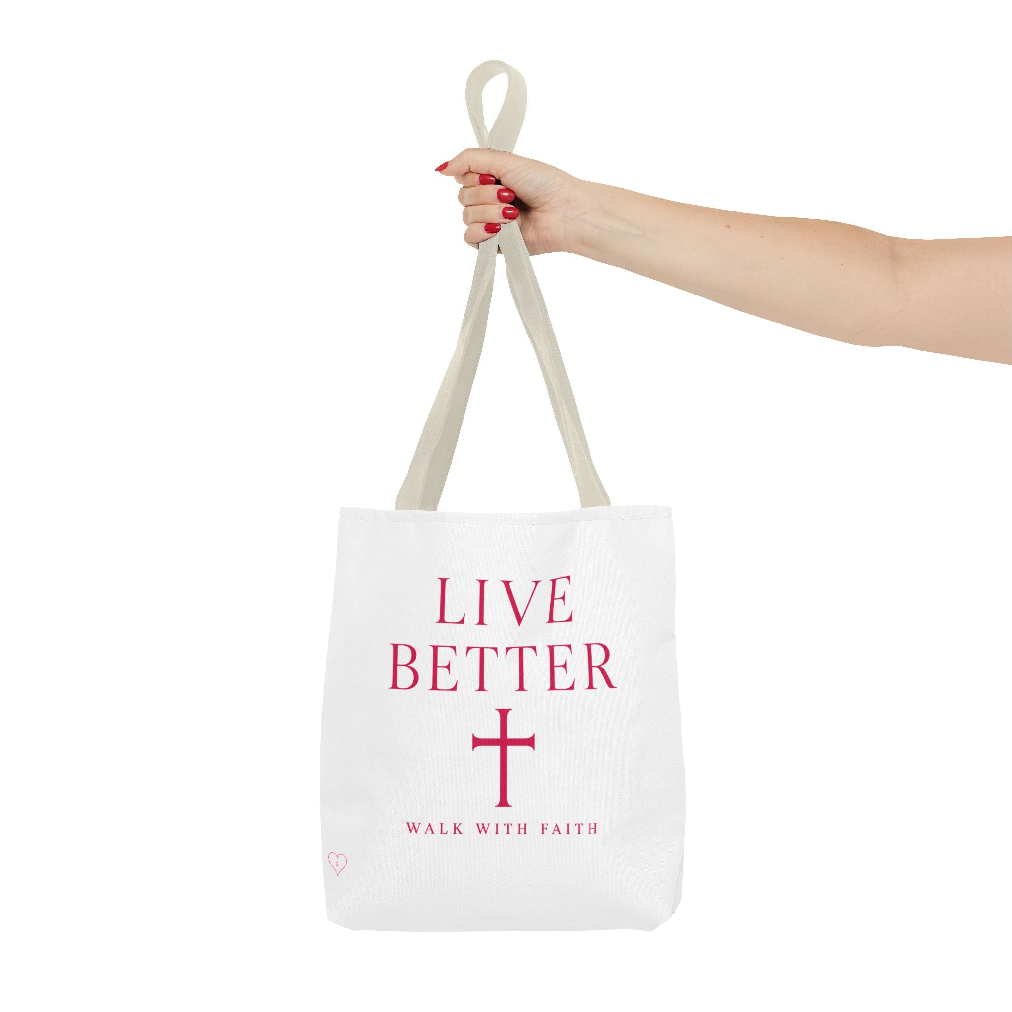 Bolso cruzado Live Better - Tote cristiano inspirador "Camina con fe"