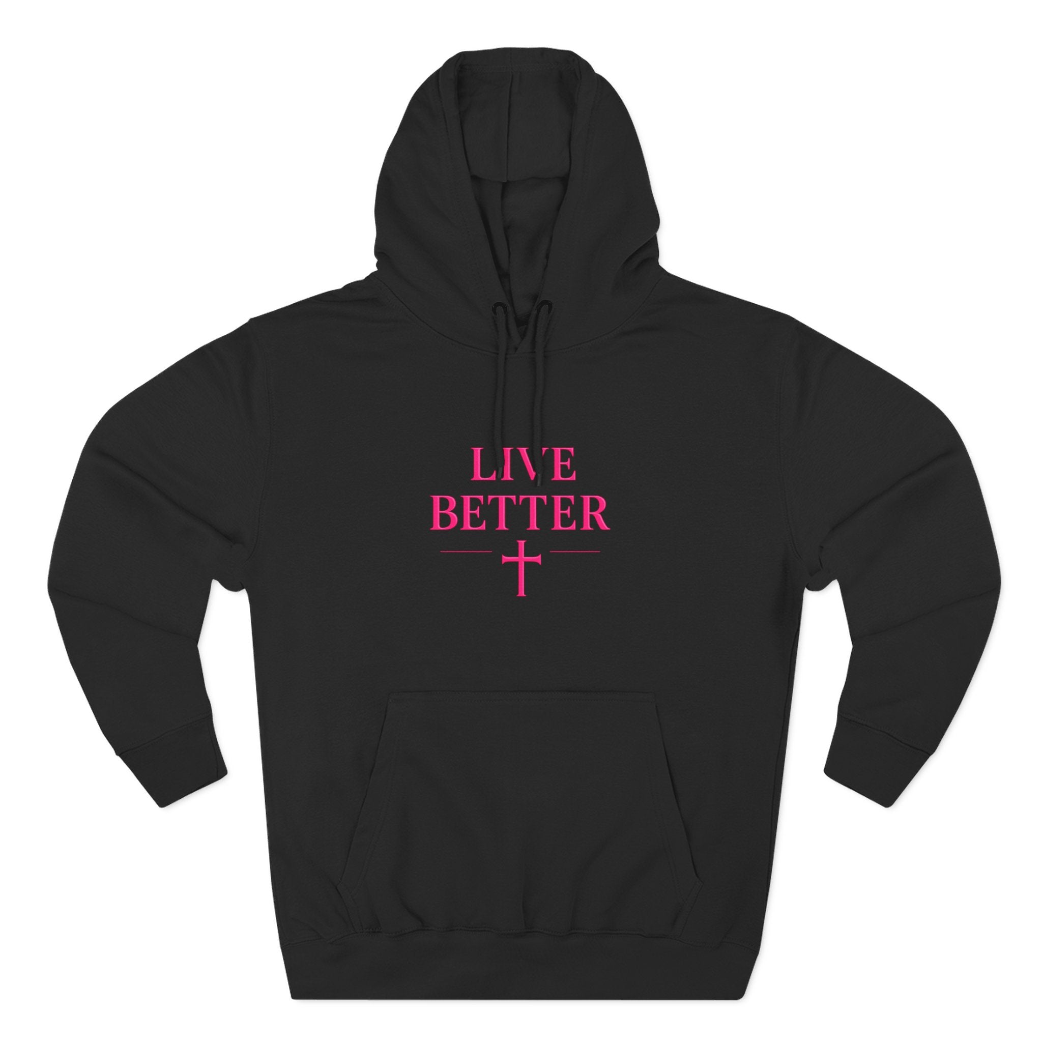 Women's Live Better, "Walk with Faith," Cross Hoodie — Faith-Inspired Inspirational Pullover