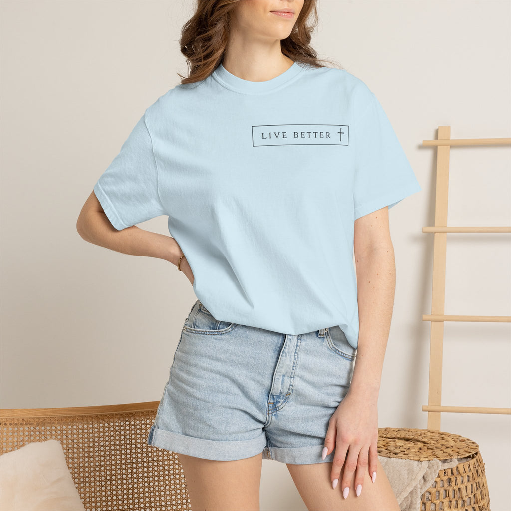 Camiseta de hombre, Vive la vida a tu manera, Letras negras,