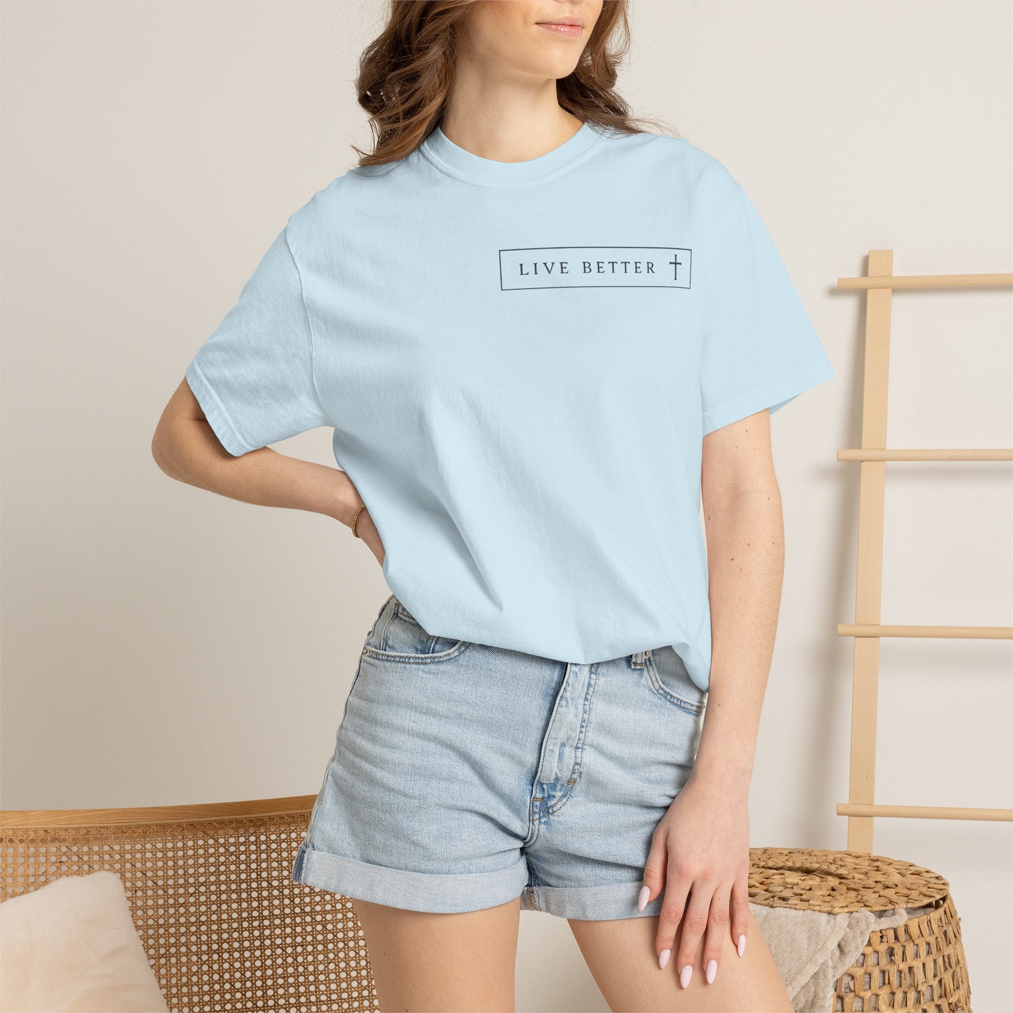 Camiseta de hombre, Vive la vida a tu manera, Letras negras,