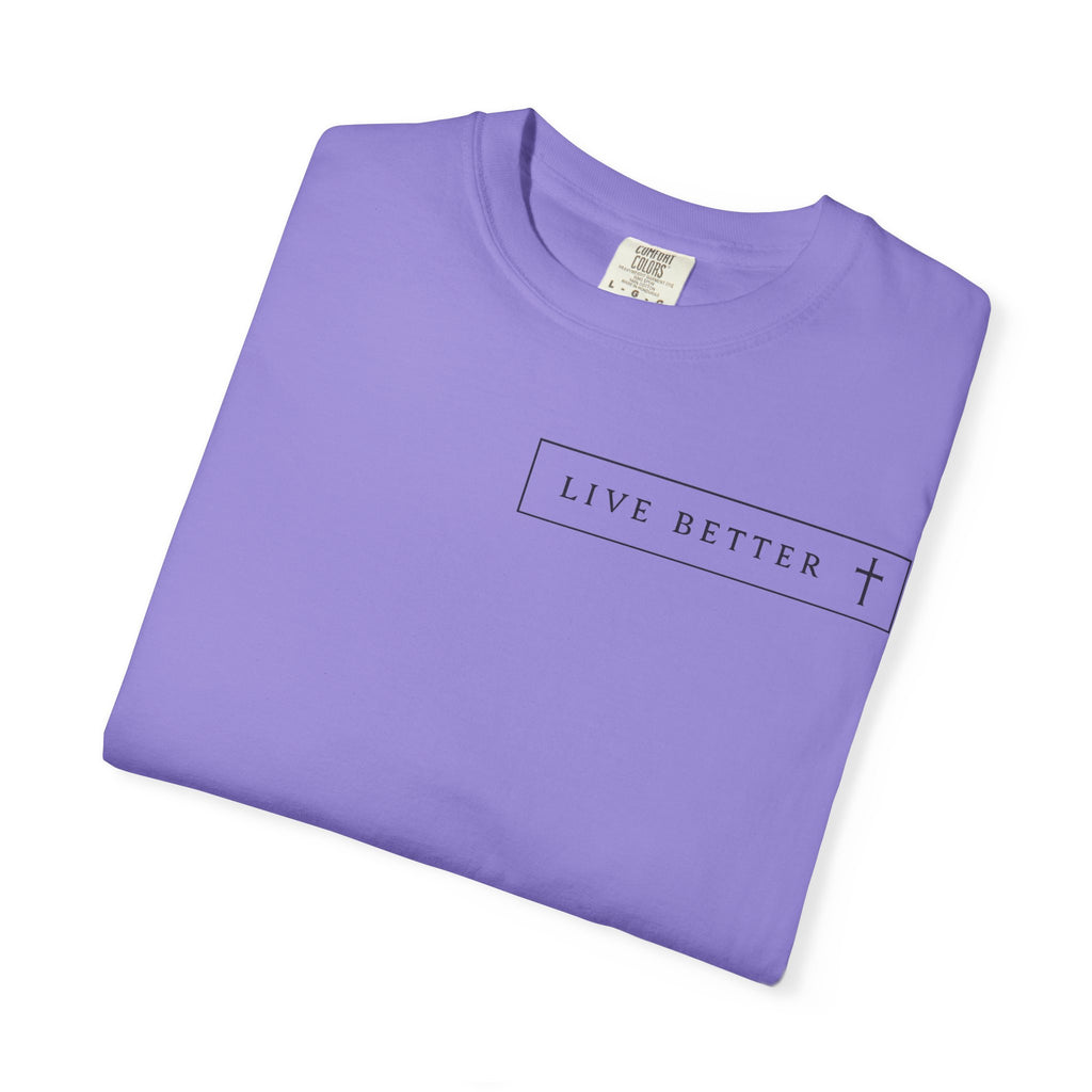 Camiseta de hombre, Vive la vida a tu manera, Letras negras,