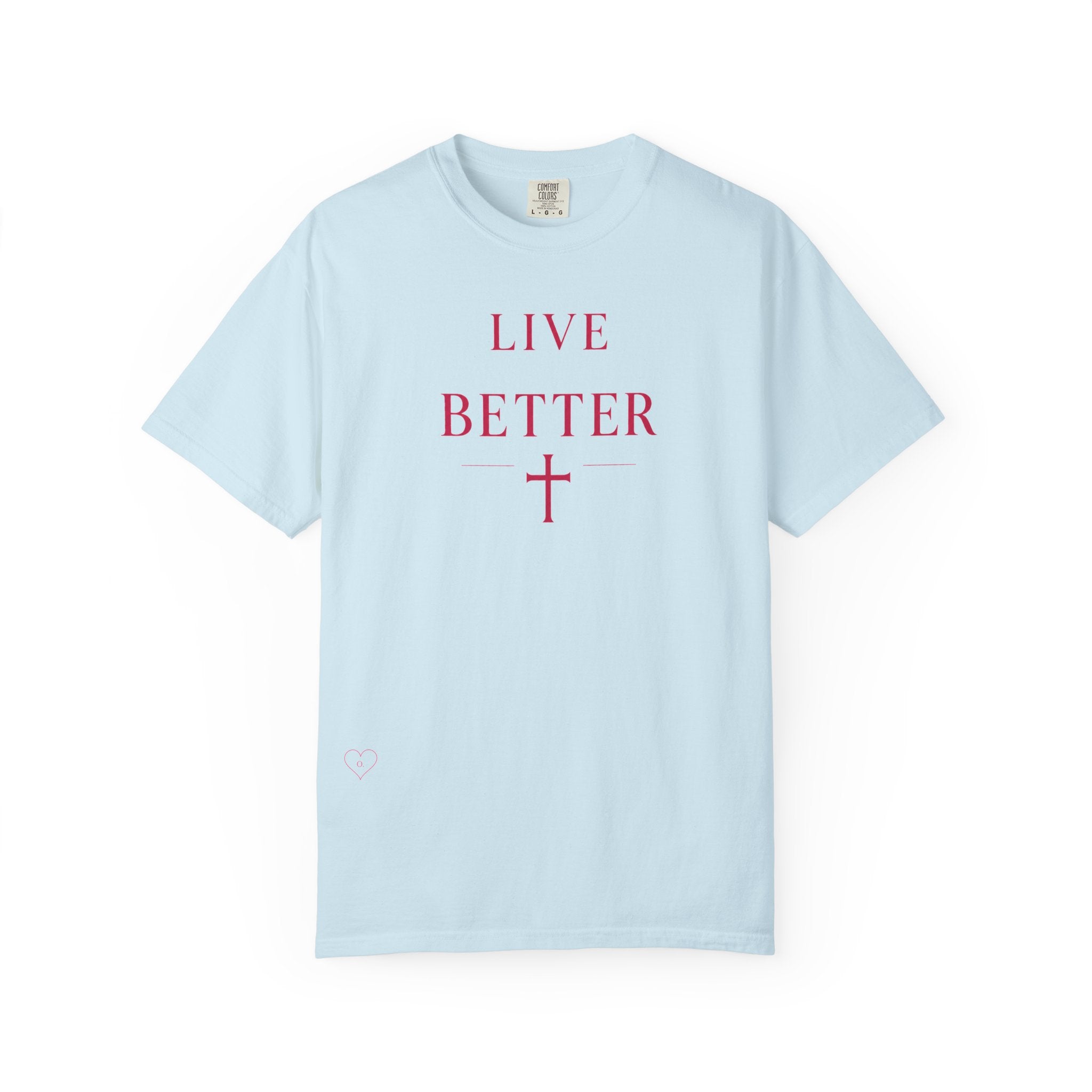 Camiseta "Live Better" para hombre - Camiseta inspiradora minimalista con cruz