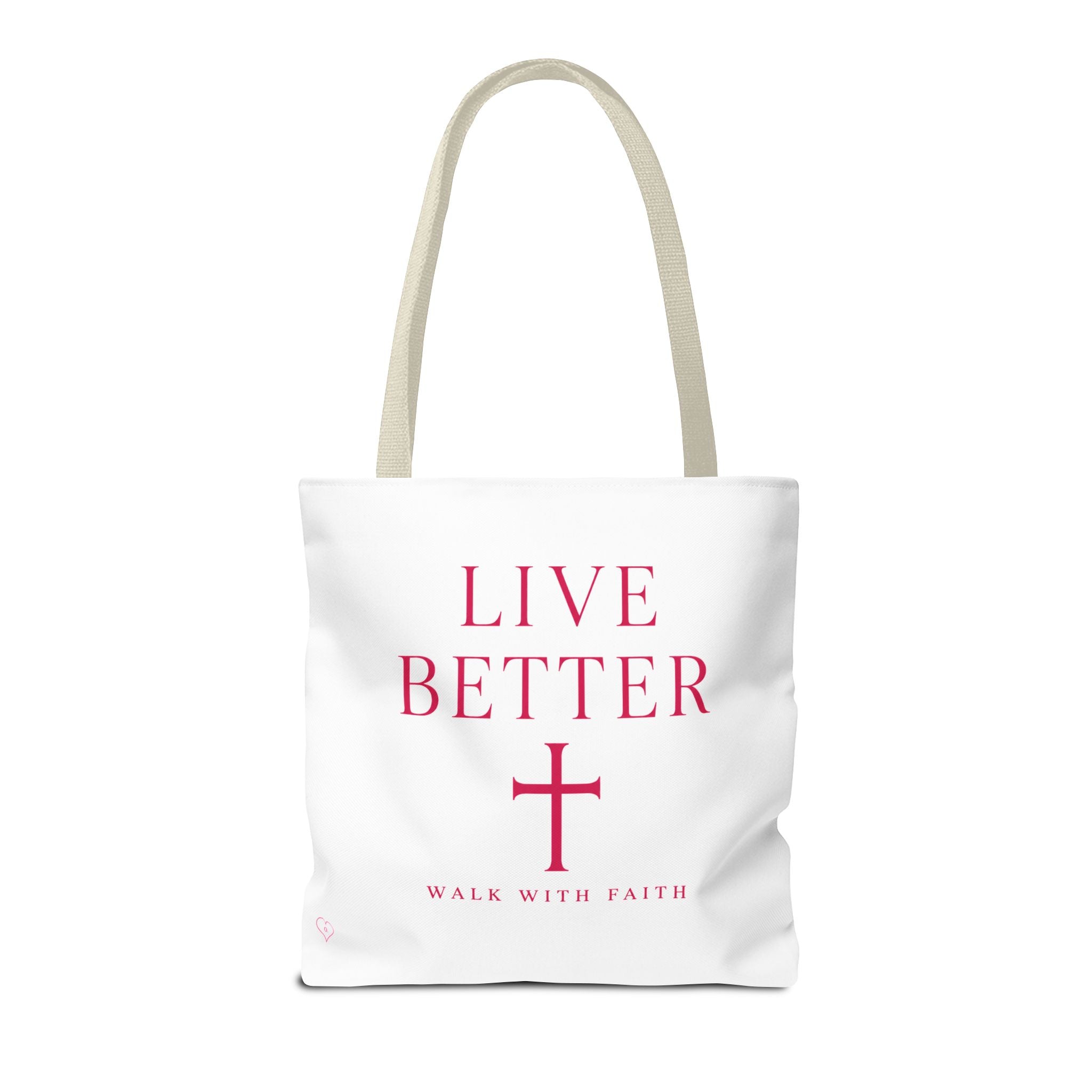 Bolso cruzado Live Better - Tote cristiano inspirador "Camina con fe"