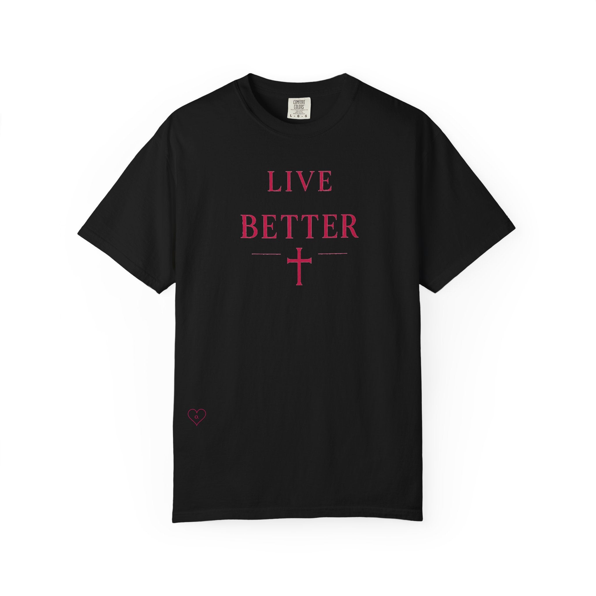 Camiseta "Live Better" para hombre - Camiseta inspiradora minimalista con cruz