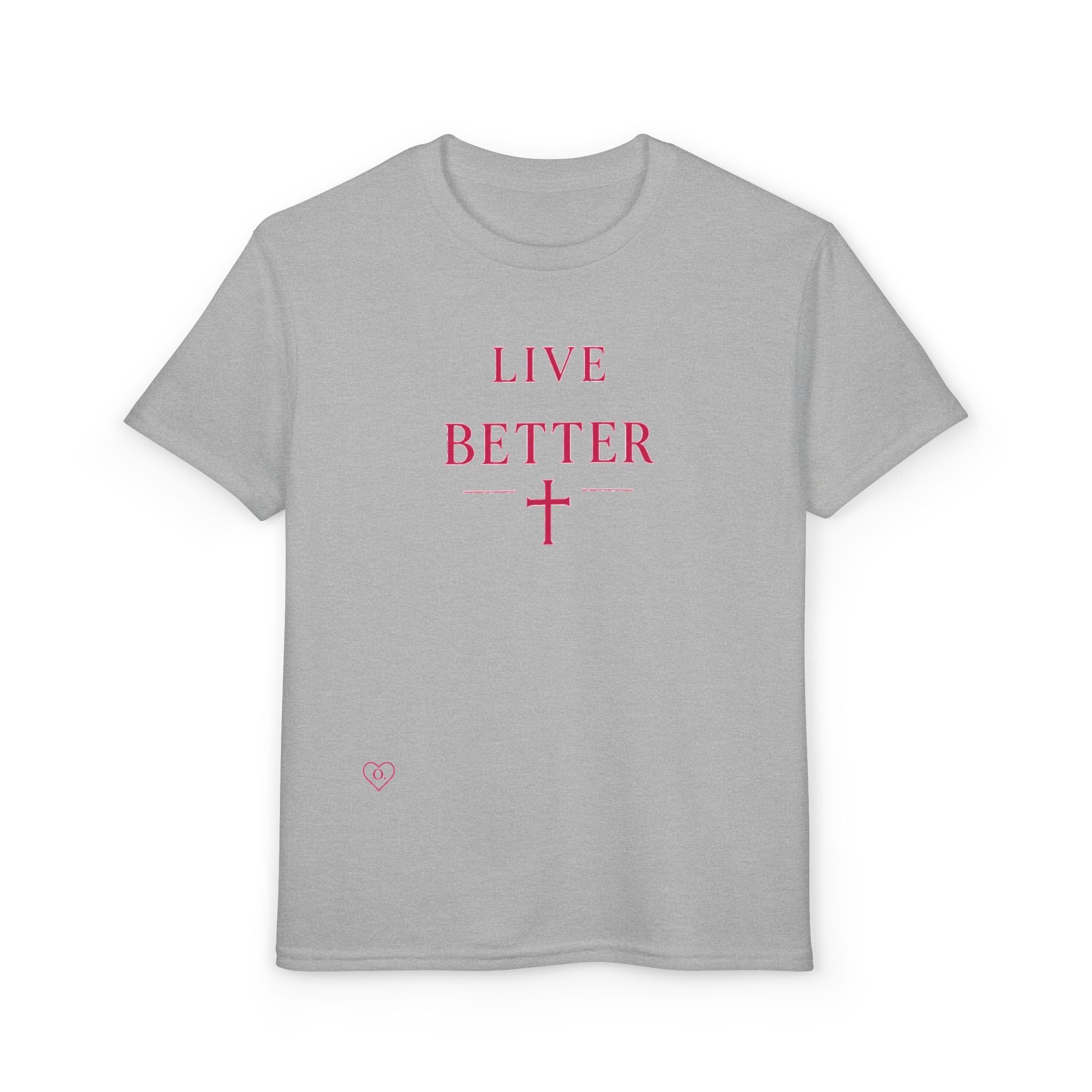 Camiseta juvenil — Camiseta rosa "Vive mejor" de Faith