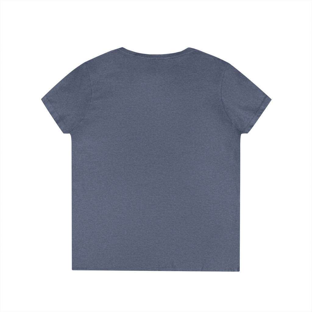 Camiseta de cuello de pico para mujer "Vive mejor, camina con fe" — Camiseta cristiana inspiradora femenina con cruz