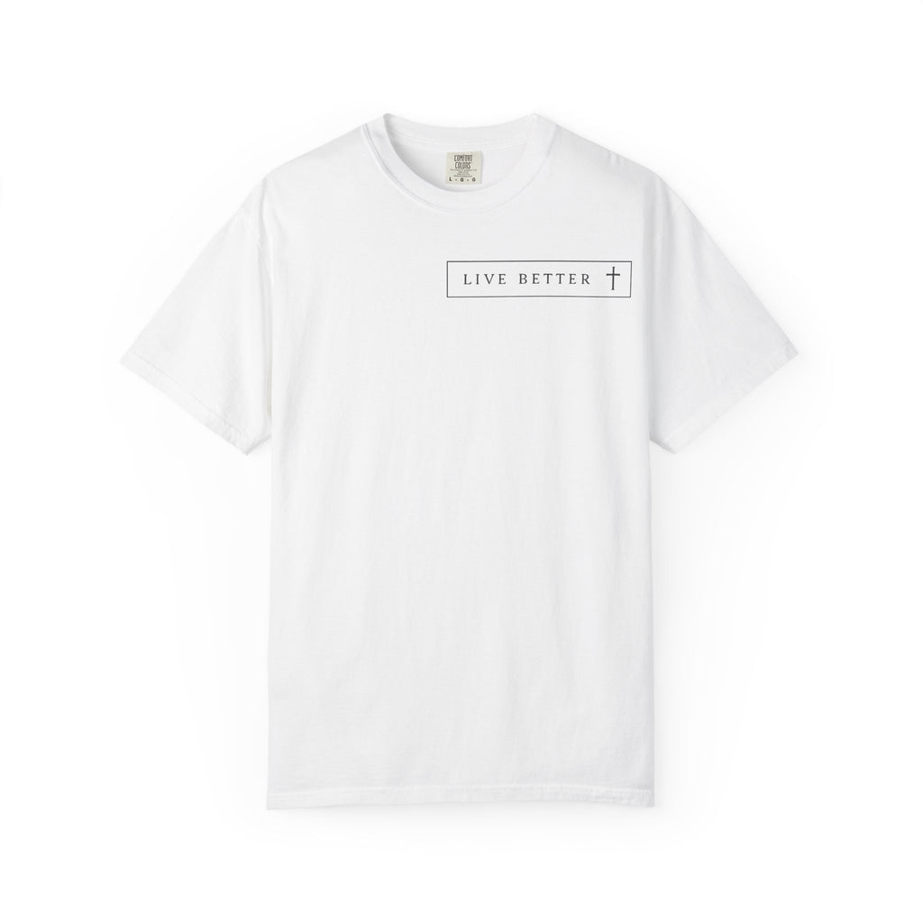 Camiseta de hombre, Vive la vida a tu manera, Letras negras,