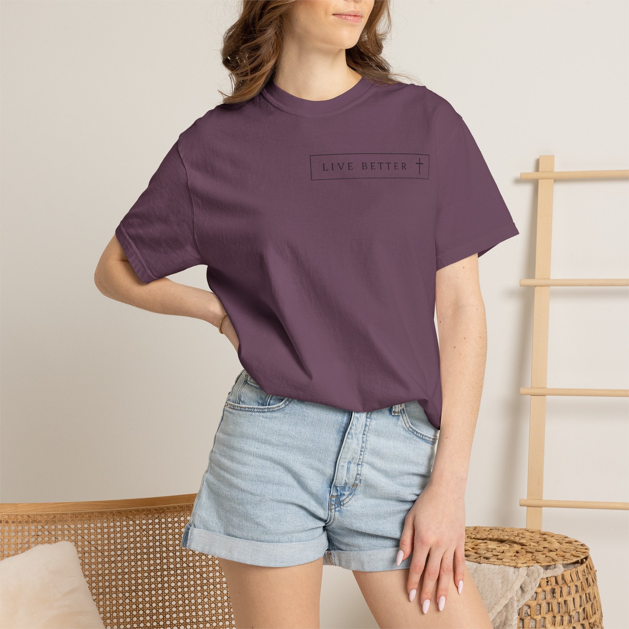 Camiseta de hombre, Vive la vida a tu manera, Letras negras,