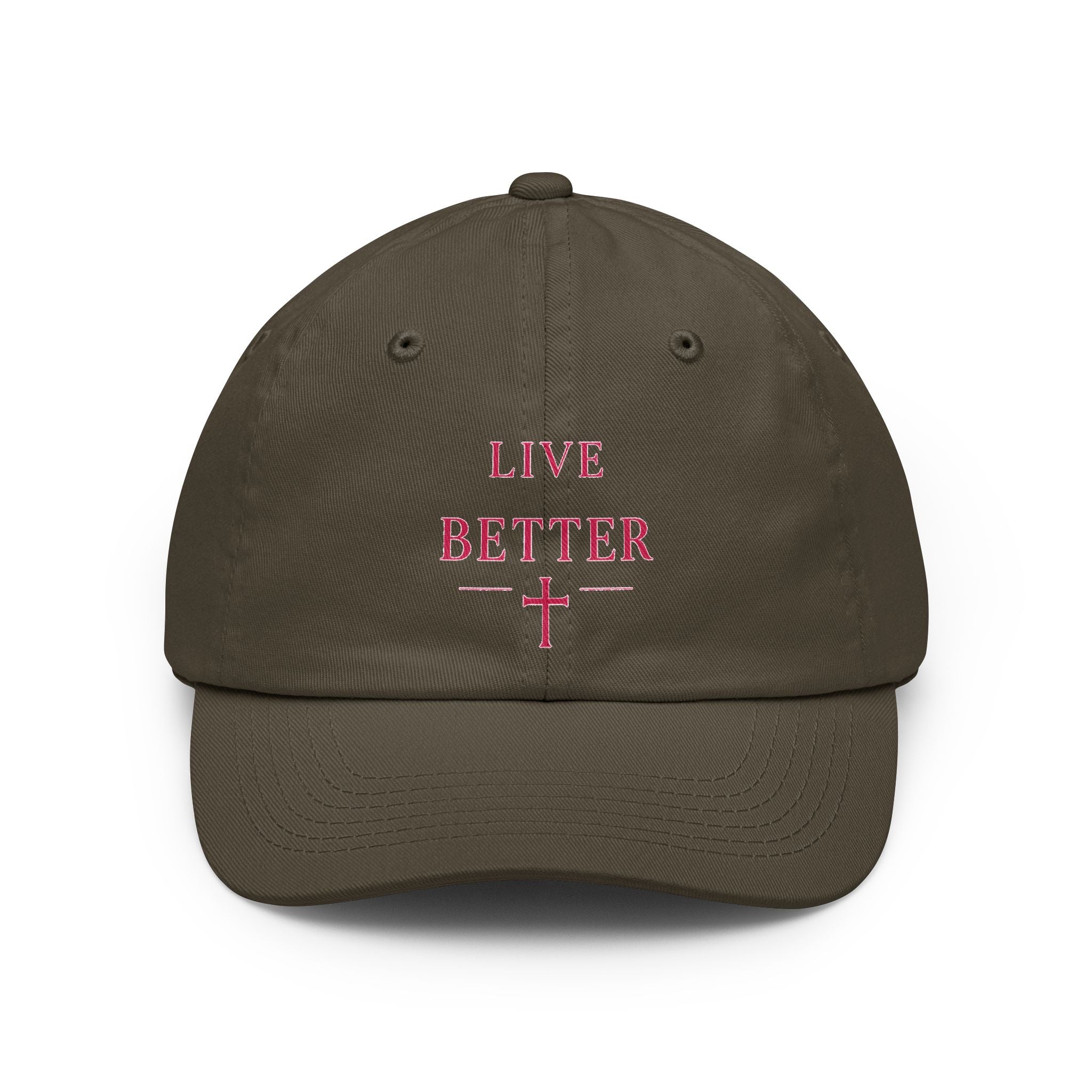 Live Better Cross Dad Hat — Faith Inspired Baseball Cap