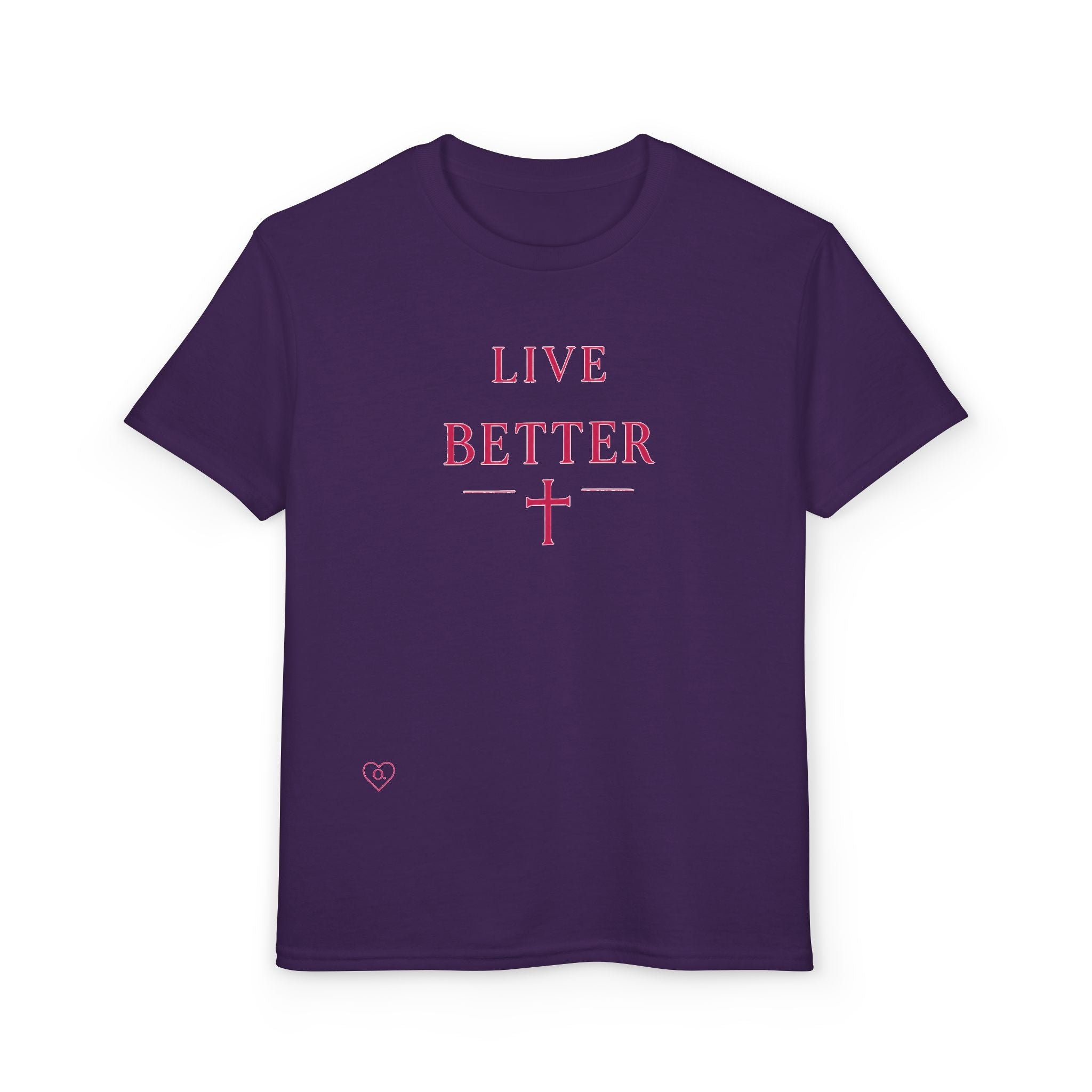 Camiseta juvenil — Camiseta rosa "Vive mejor" de Faith