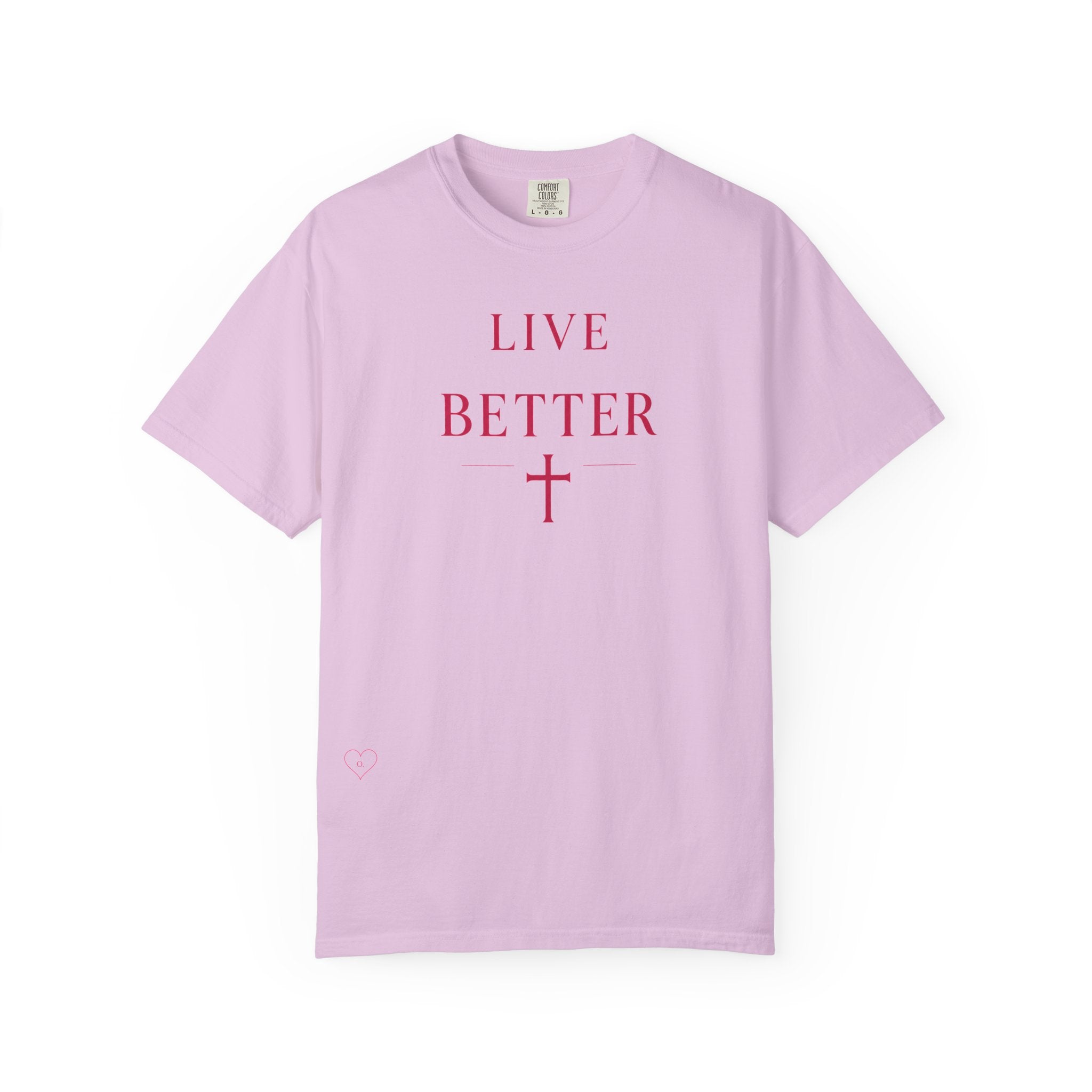 Camiseta "Live Better" para hombre - Camiseta inspiradora minimalista con cruz