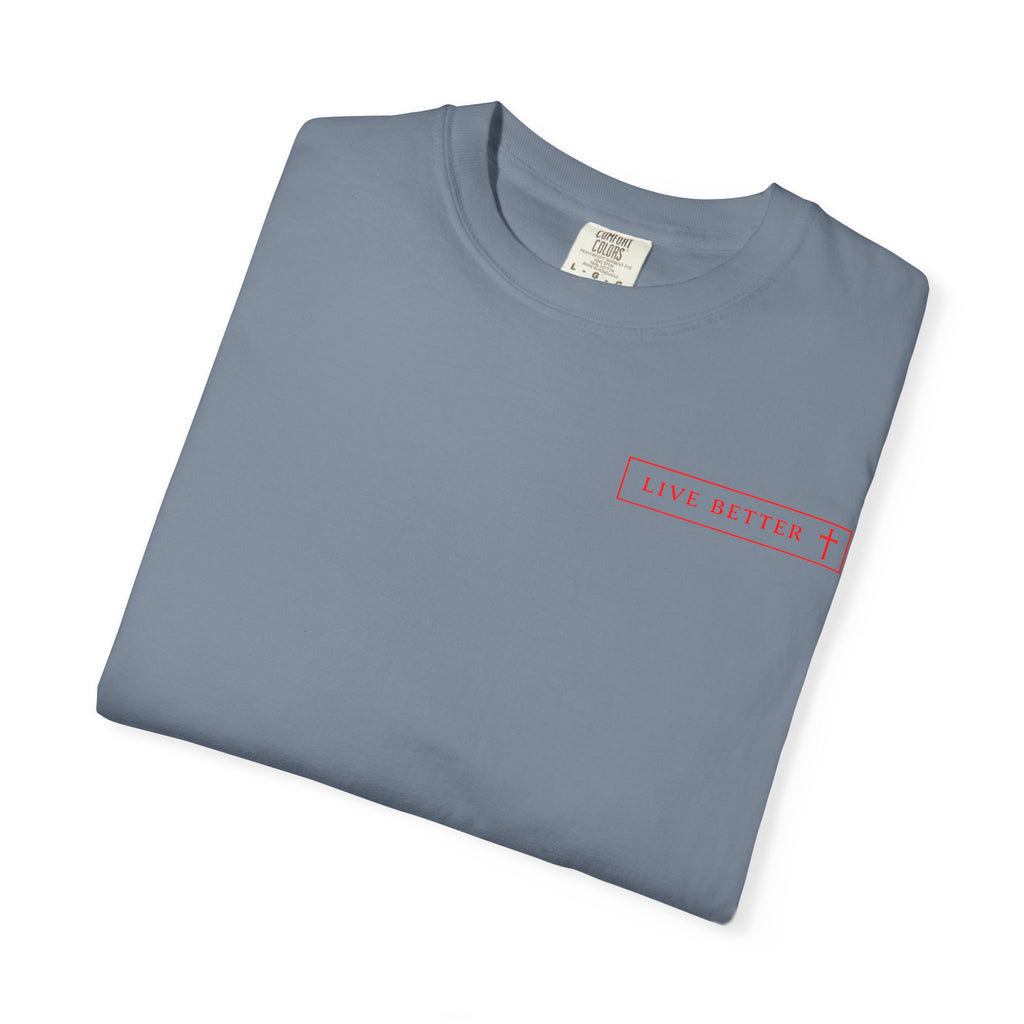Vive la vida a tu manera, Letras rojas, Camiseta de hombre