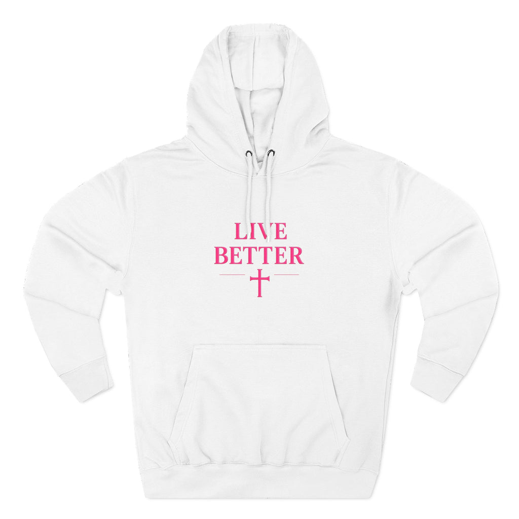 Women's Live Better, "Walk with Faith," Cross Hoodie — Faith-Inspired Inspirational Pullover