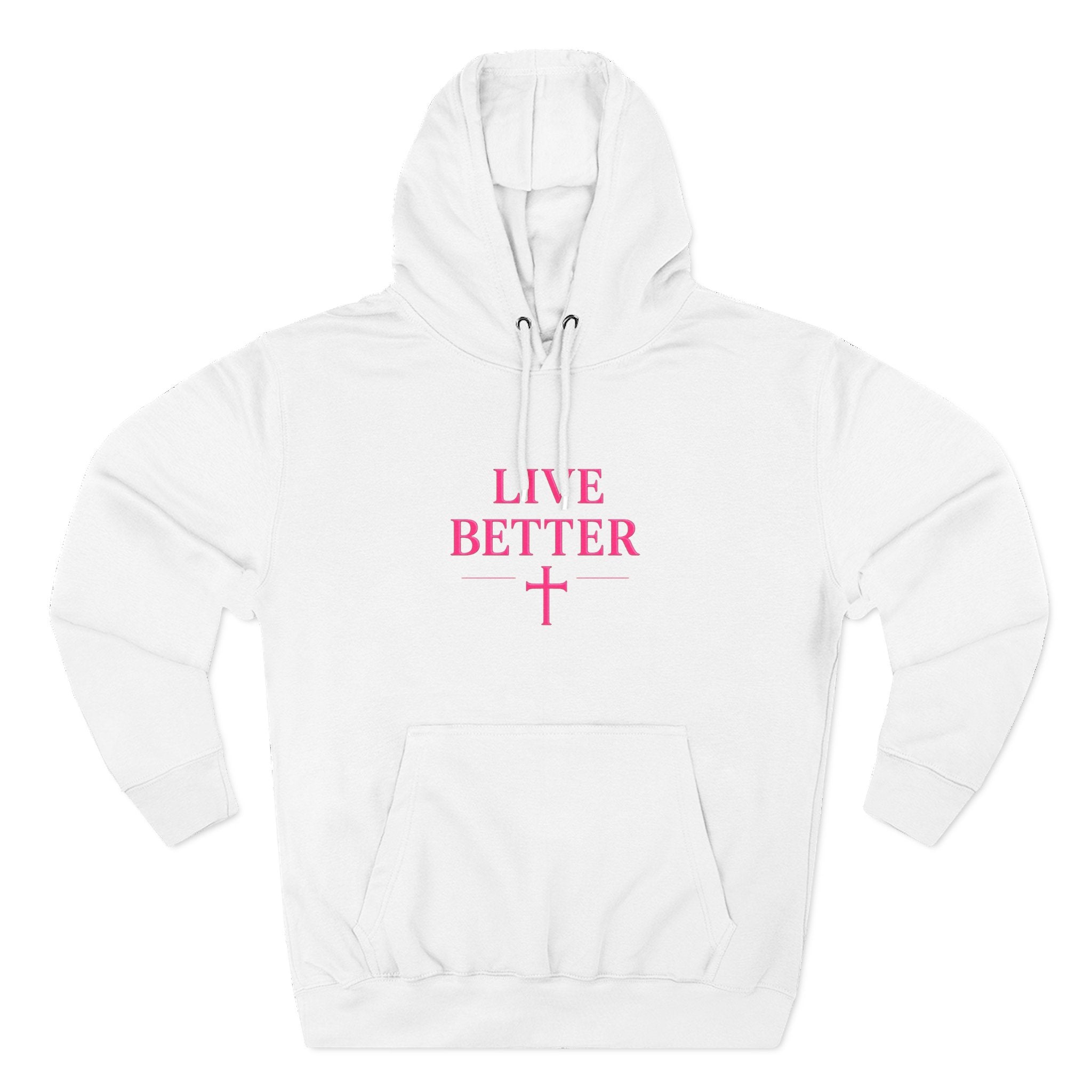 Women's Live Better, "Walk with Faith," Cross Hoodie — Faith-Inspired Inspirational Pullover