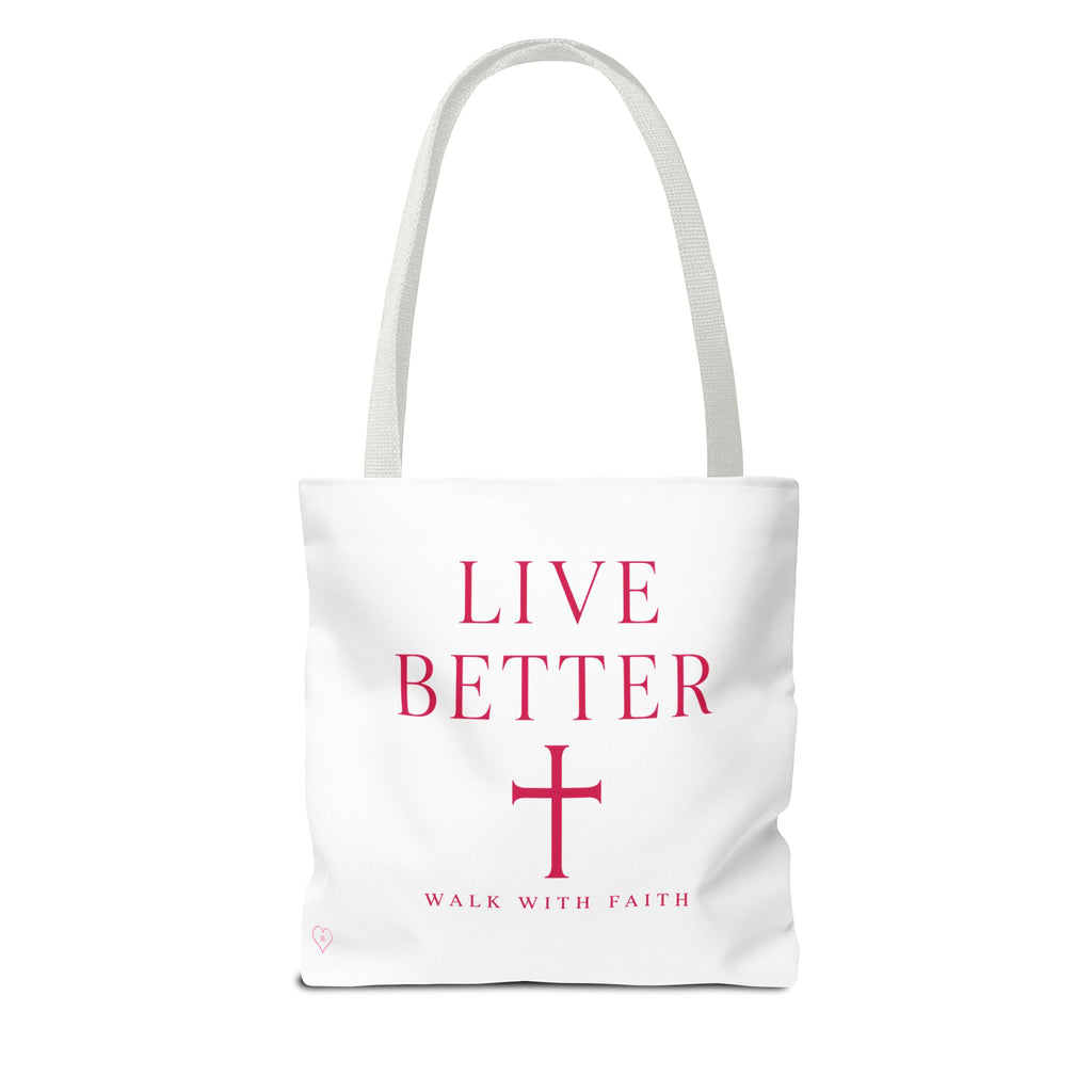 Bolso cruzado Live Better - Tote cristiano inspirador "Camina con fe"