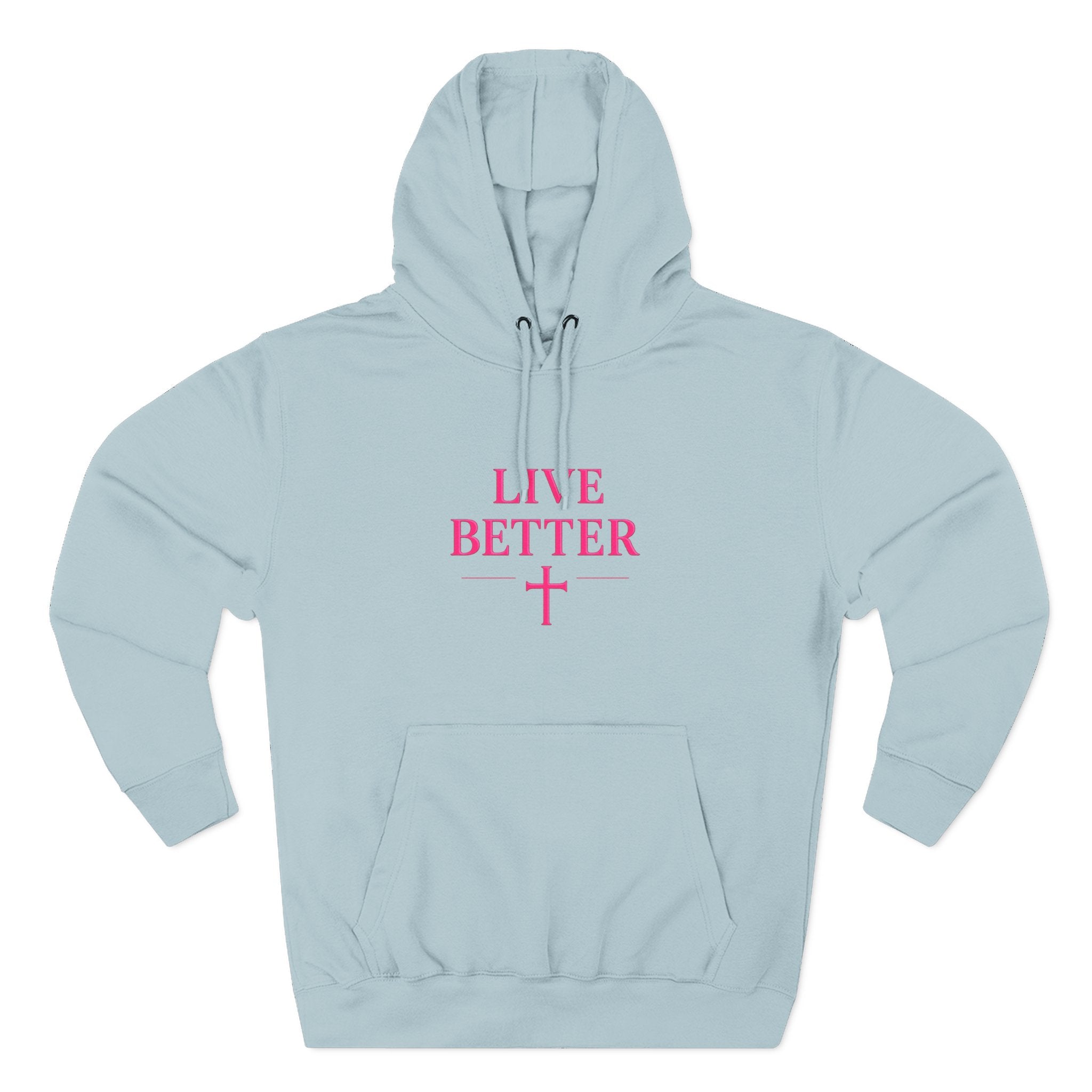 Women's Live Better, "Walk with Faith," Cross Hoodie — Faith-Inspired Inspirational Pullover