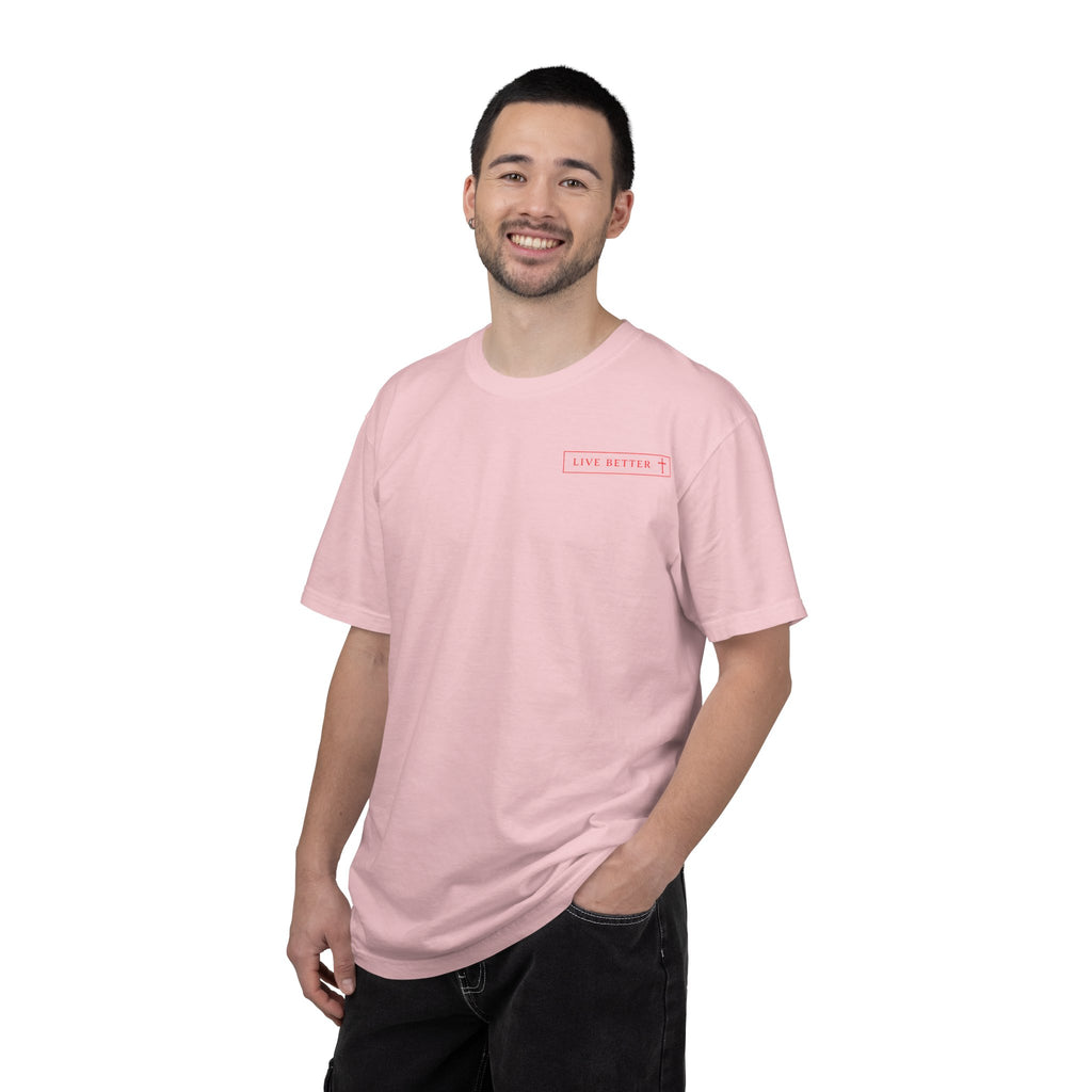 Vive la vida a tu manera, Letras rojas, Camiseta de hombre