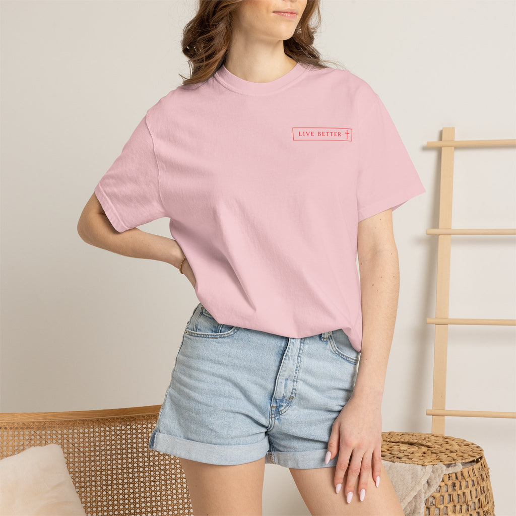 Vive la vida a tu manera, Letras rojas, Camiseta de hombre