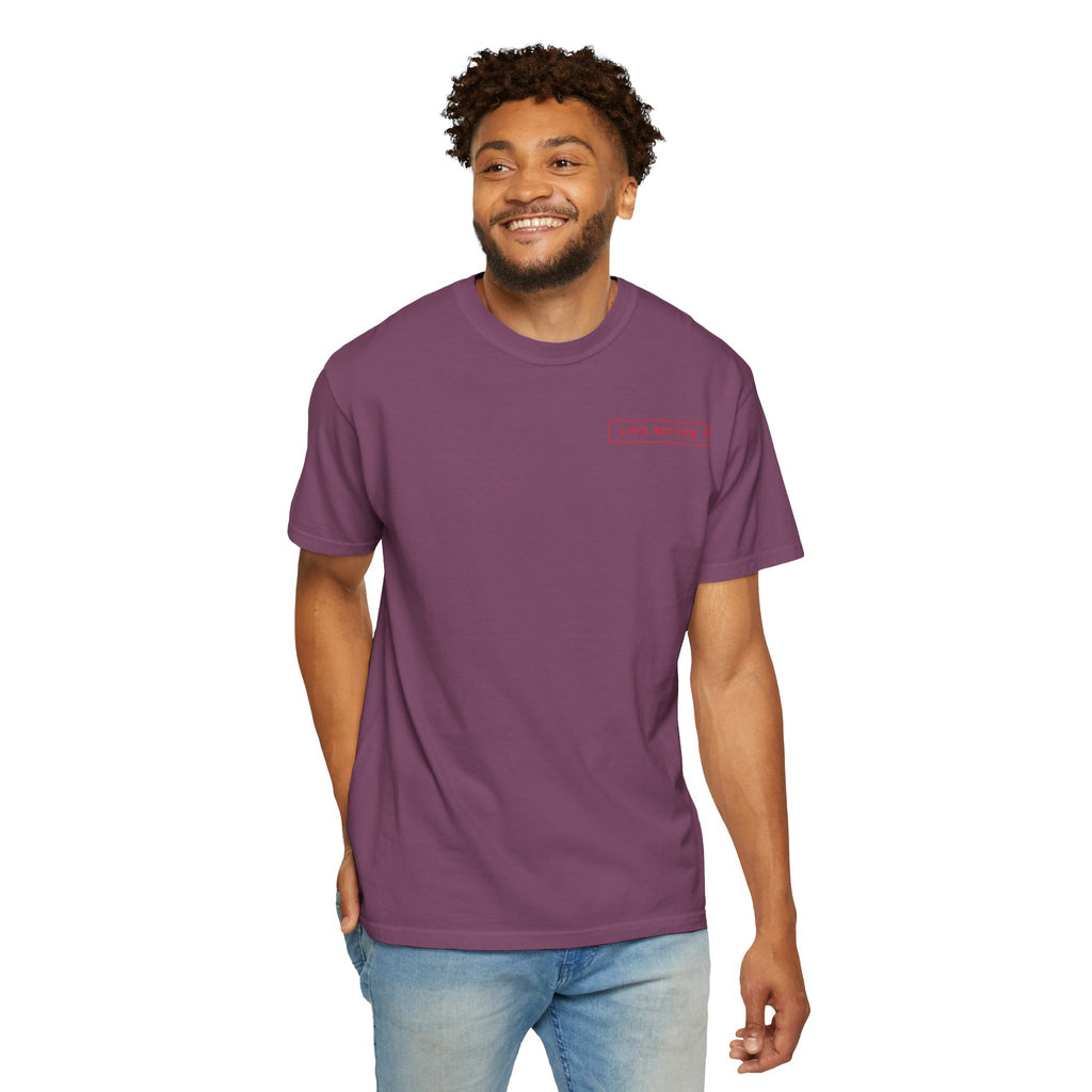 Vive la vida a tu manera, Letras rojas, Camiseta de hombre